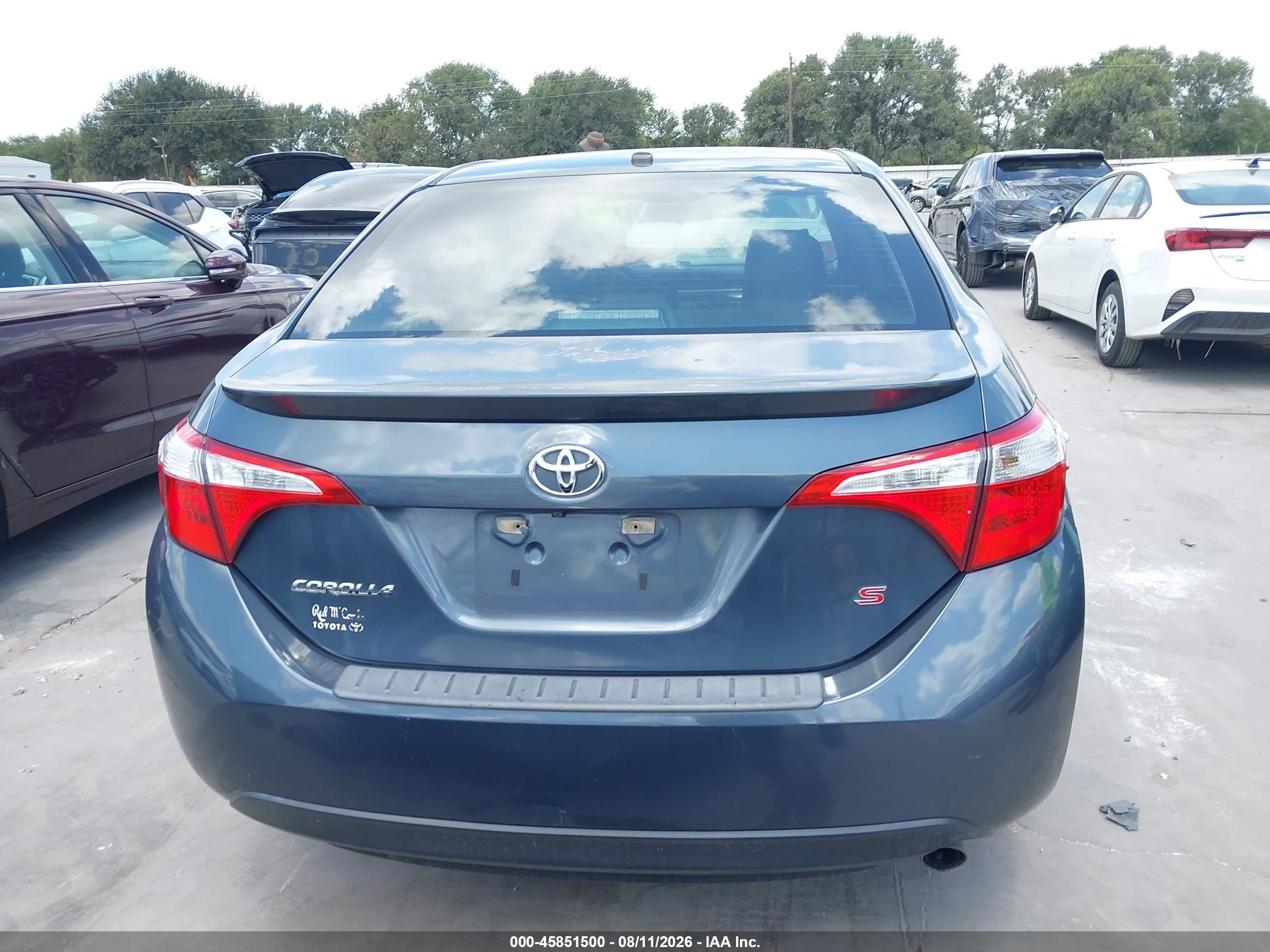 2015 Toyota Corolla S Plus Gray vin: 5YFBURHE4FP184083