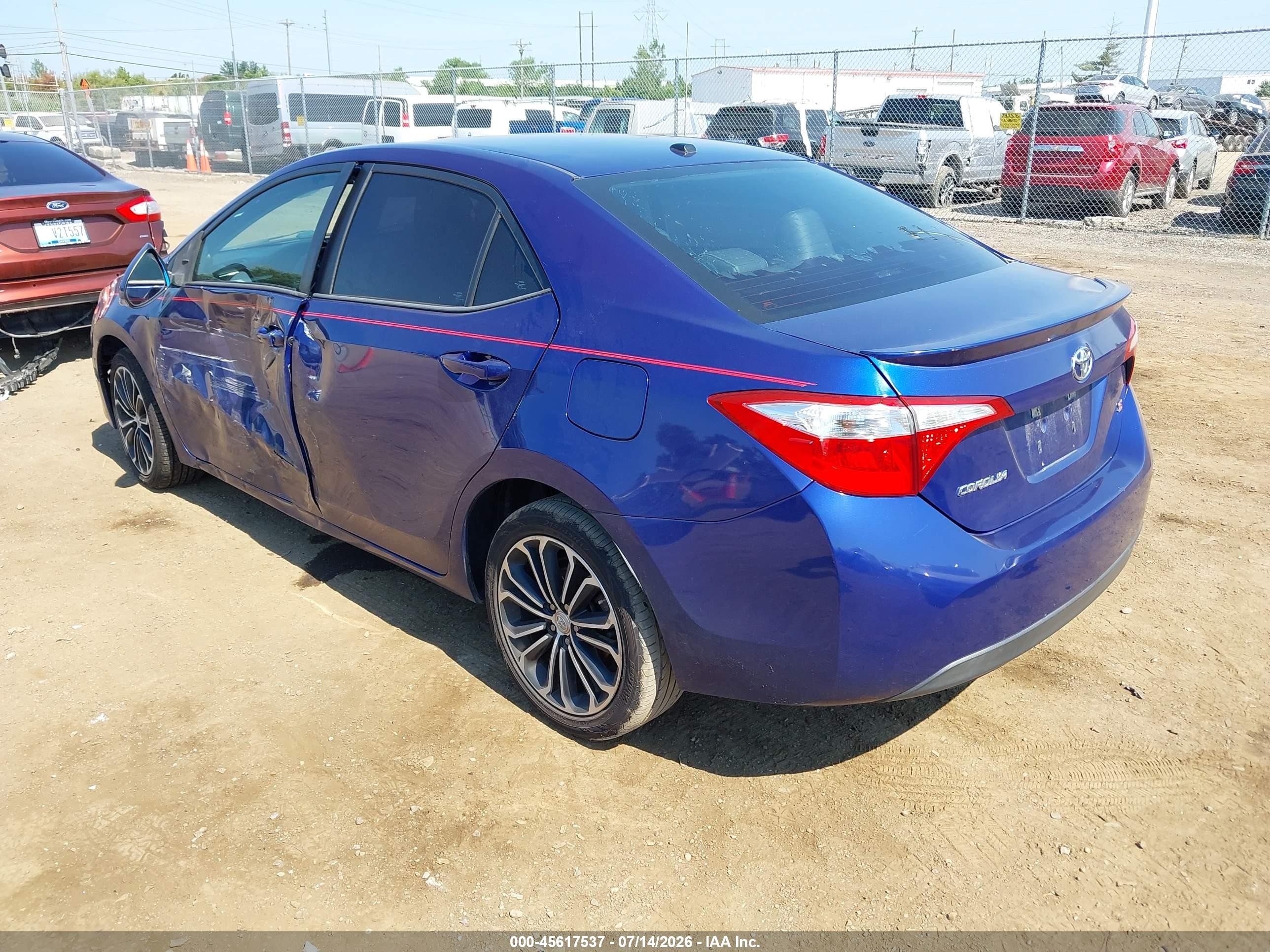 2015 Toyota Corolla S Plus Синий vin: 5YFBURHE4FP197366