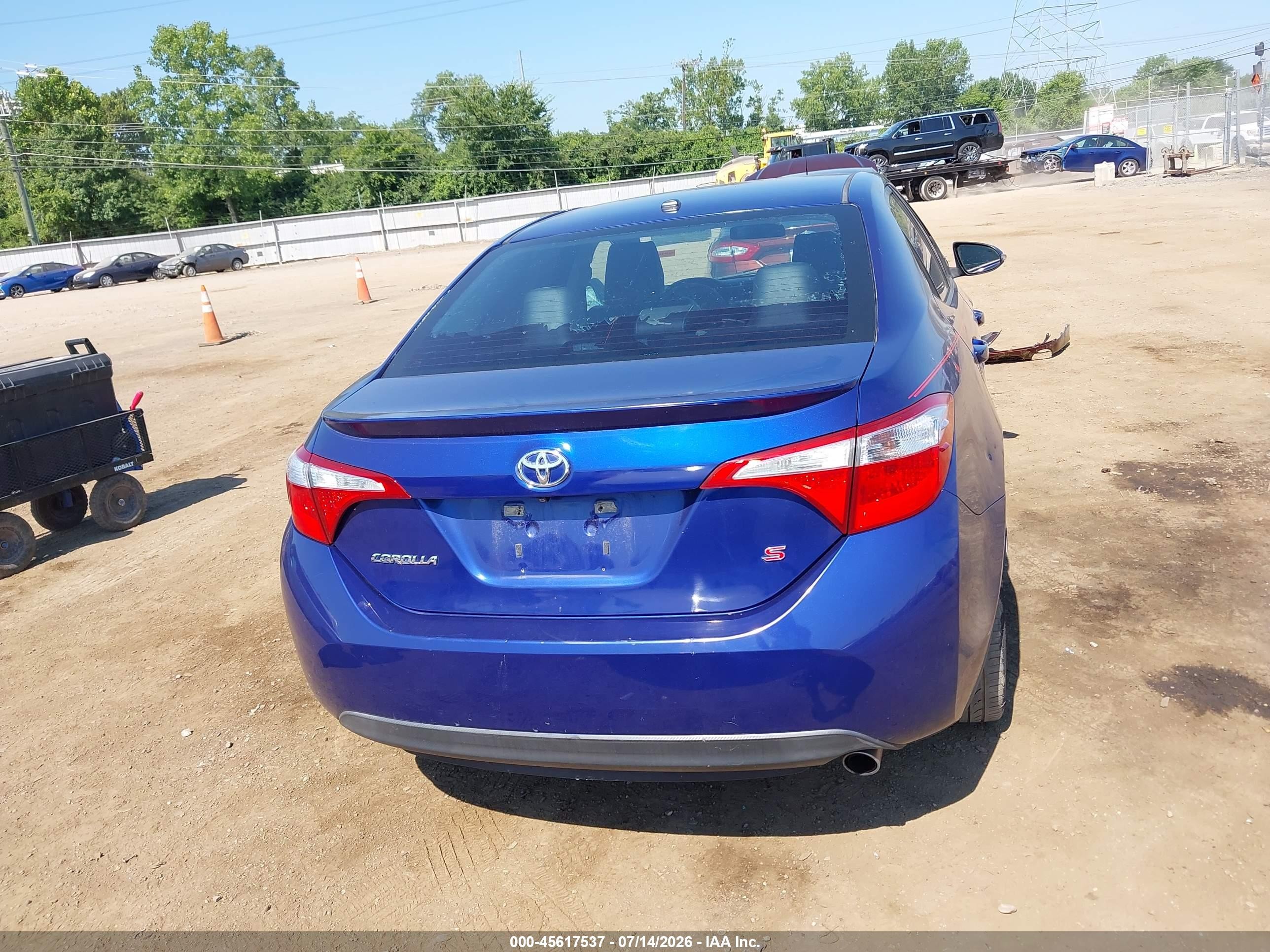 2015 Toyota Corolla S Plus Синий vin: 5YFBURHE4FP197366