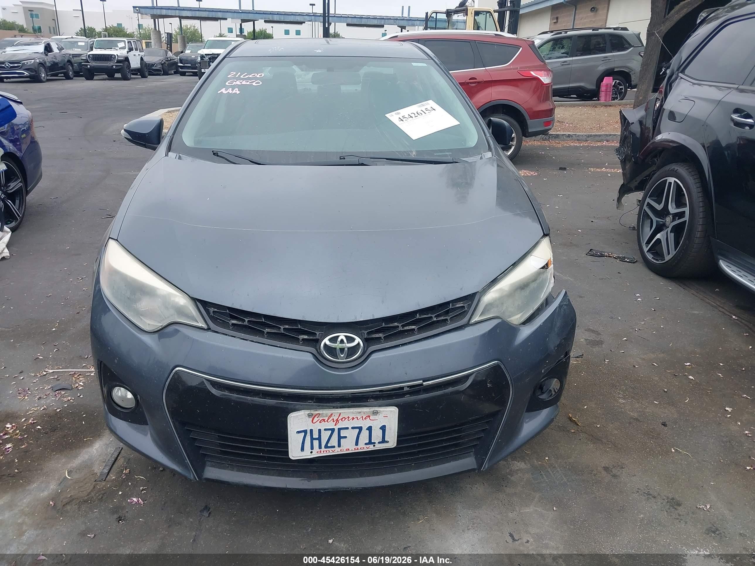 2015 Toyota Corolla S Plus Blue vin: 5YFBURHE4FP204106