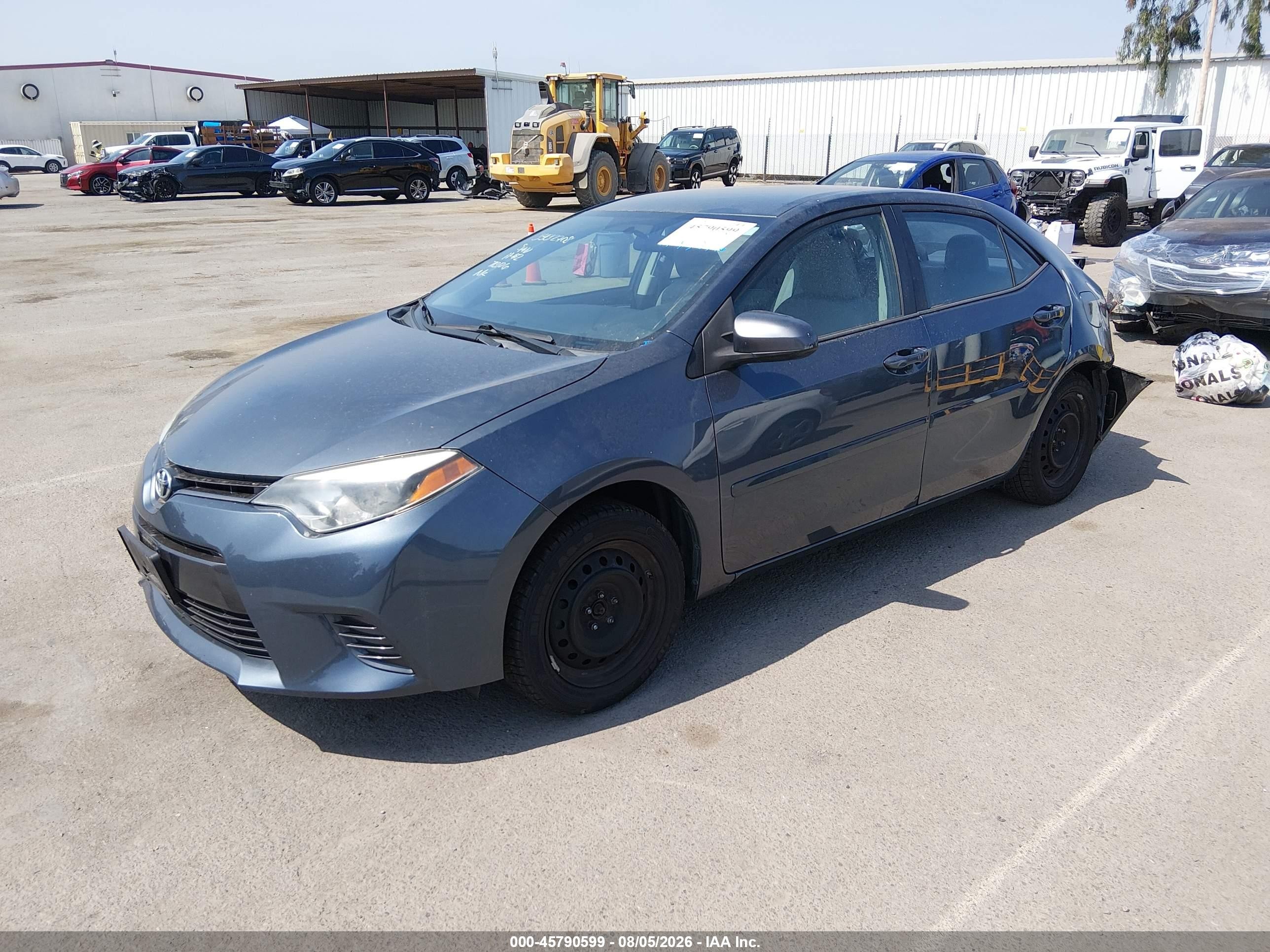 2015 Toyota Corolla Le Gray vin: 5YFBURHE4FP229295