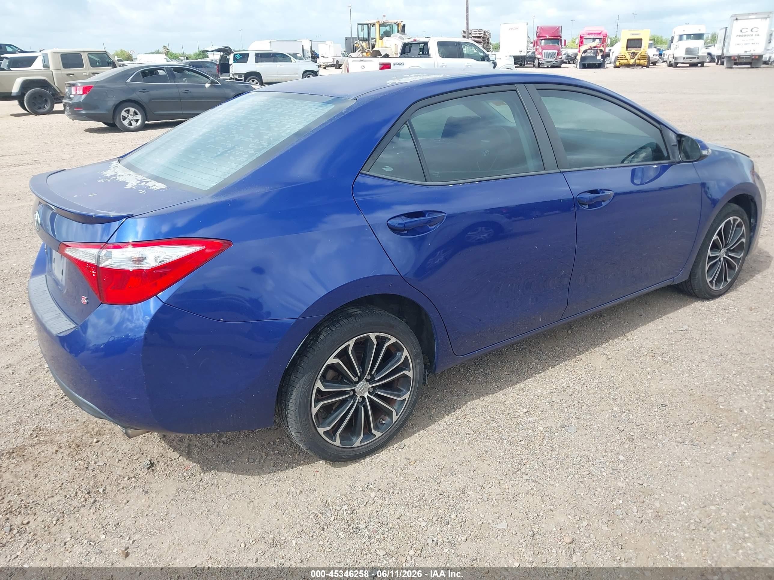 2015 Toyota Corolla S Plus Blue vin: 5YFBURHE4FP261910