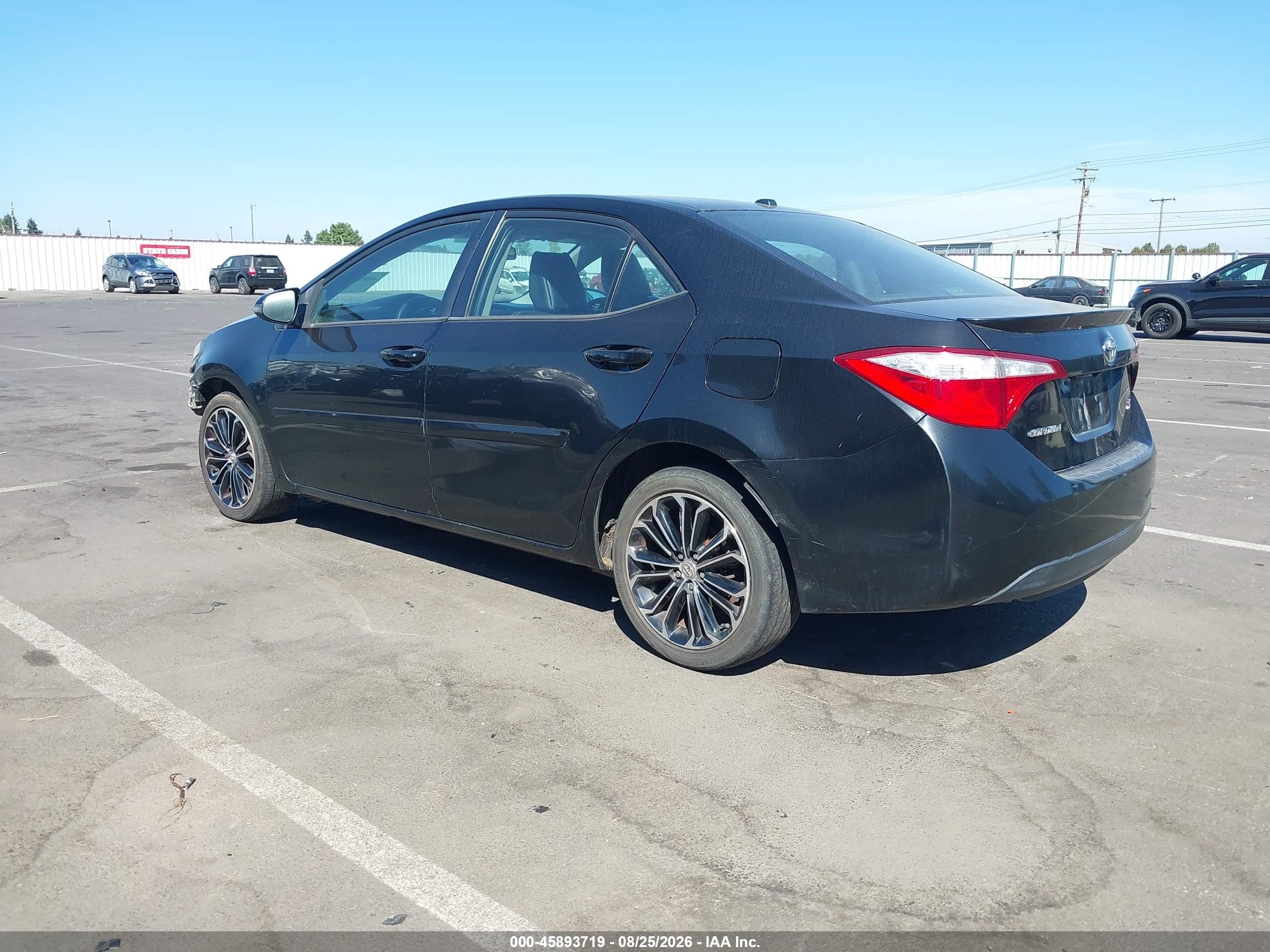 2015 Toyota Corolla S Plus Черный vin: 5YFBURHE4FP264385
