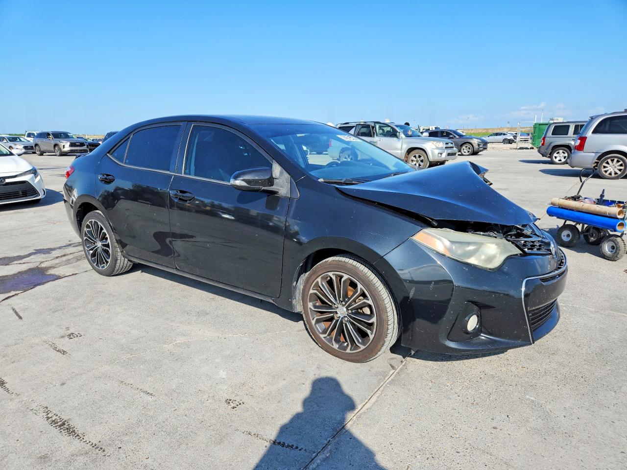 2015 Toyota Corolla S Plus Black vin: 5YFBURHE4FP281414