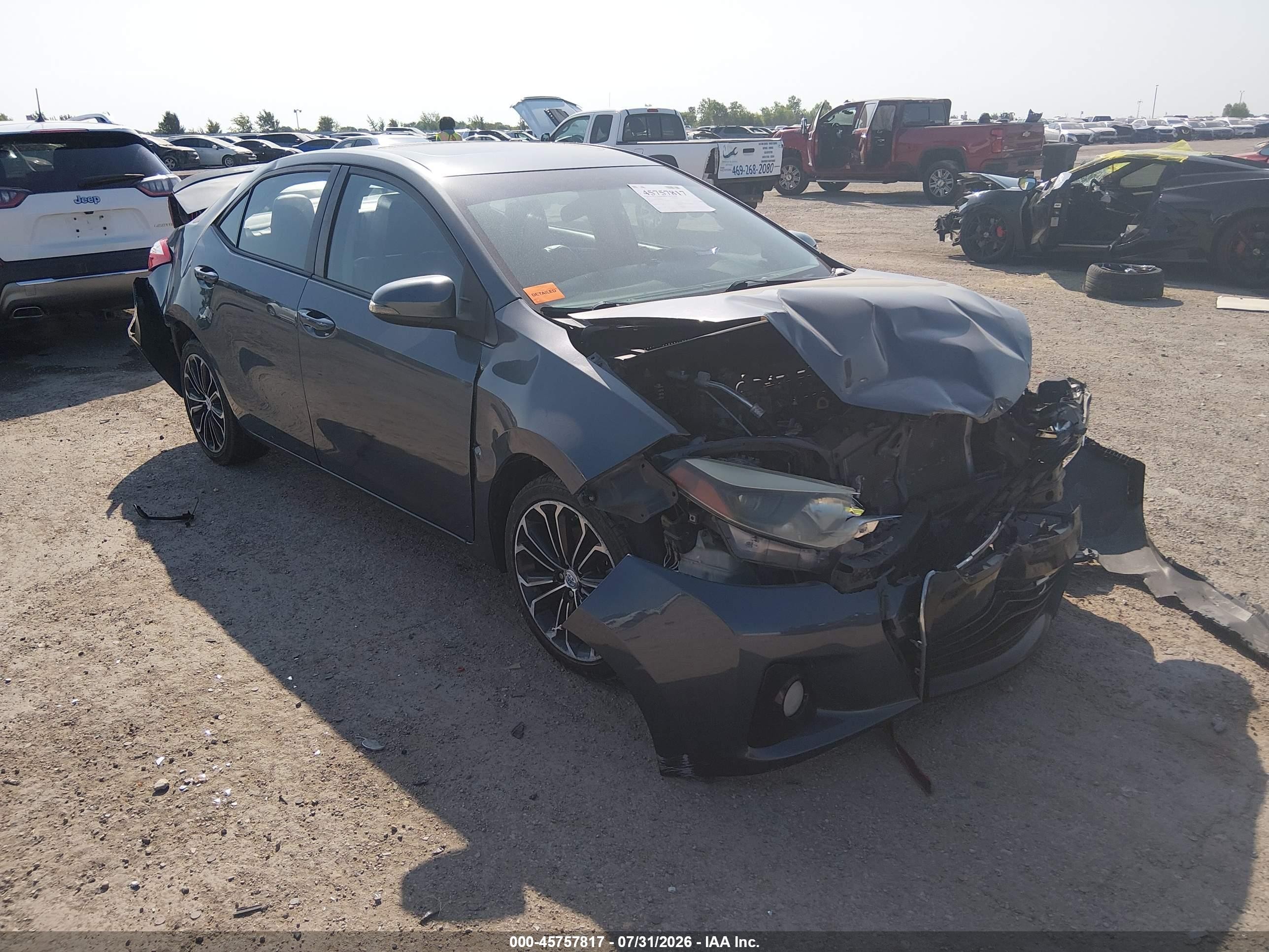 2015 Toyota Corolla S Plus Blue vin: 5YFBURHE4FP286841