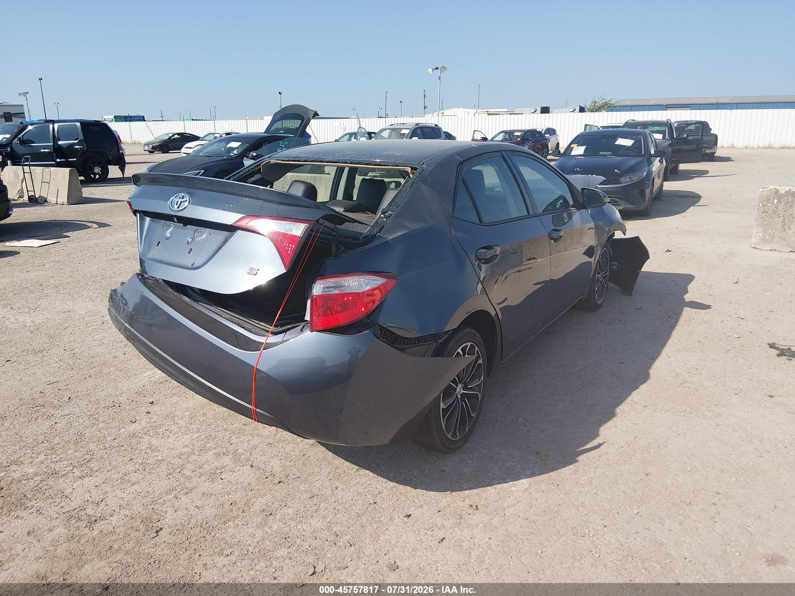 2015 Toyota Corolla S Plus Blue vin: 5YFBURHE4FP286841