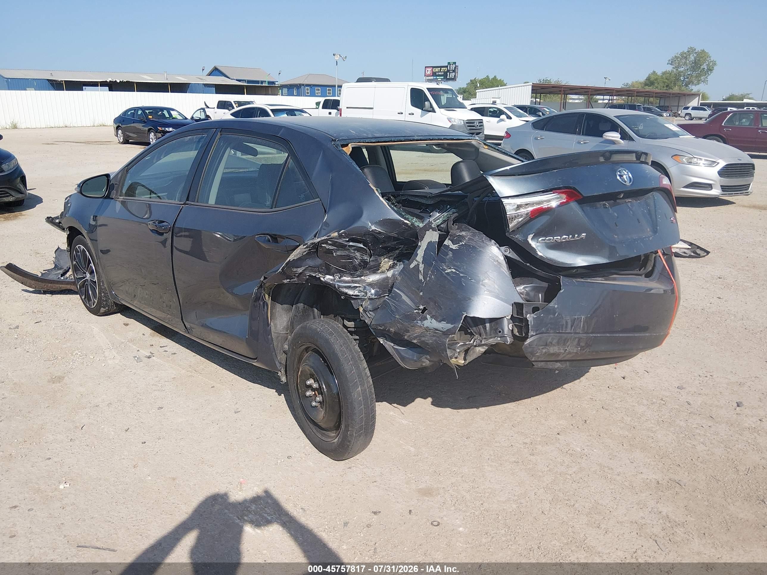 2015 Toyota Corolla S Plus Blue vin: 5YFBURHE4FP286841