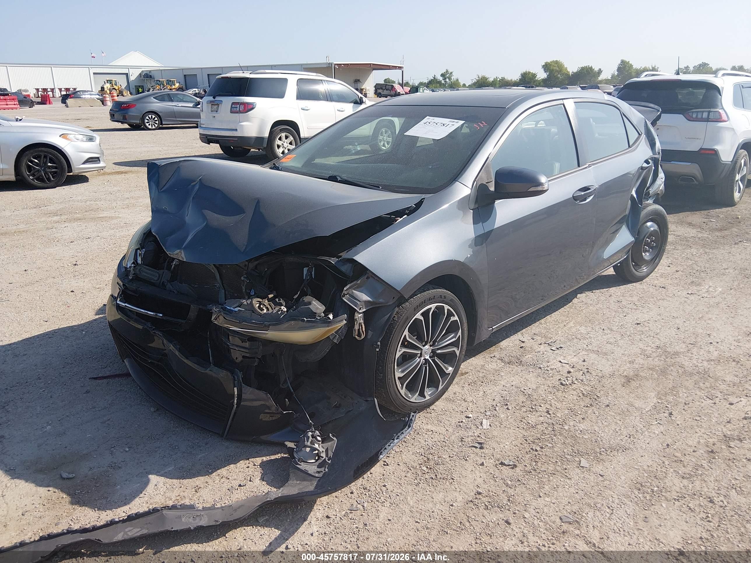 2015 Toyota Corolla S Plus Blue vin: 5YFBURHE4FP286841
