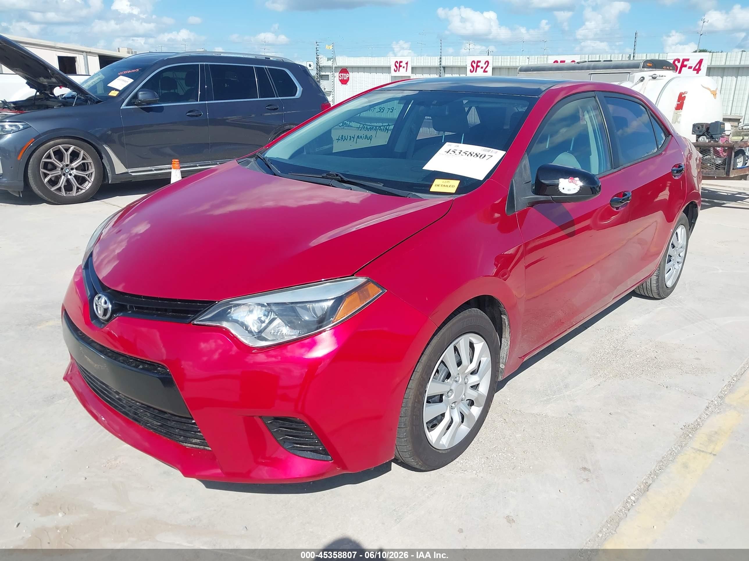 2015 Toyota Corolla Le Red vin: 5YFBURHE4FP295619