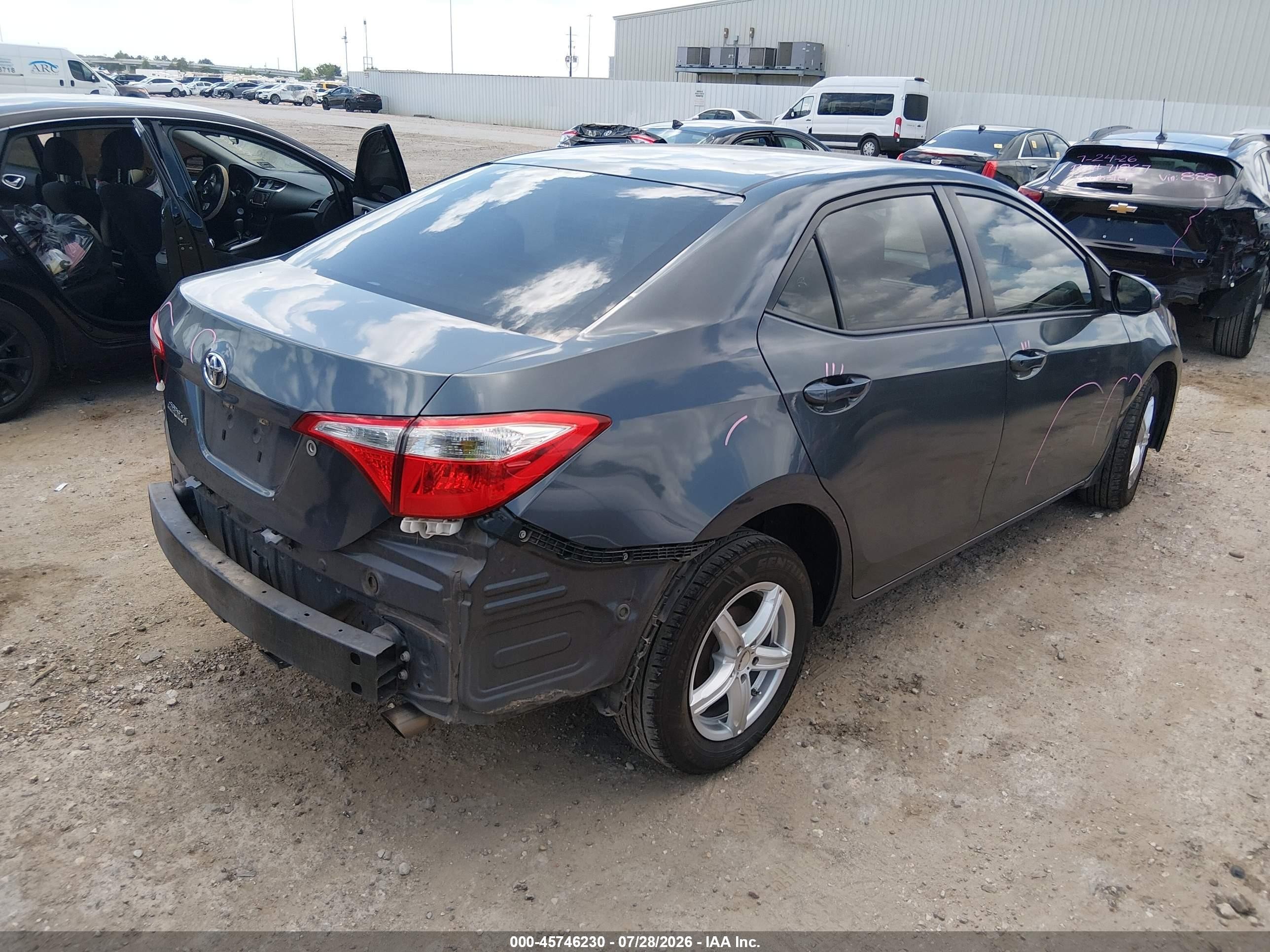 2015 Toyota Corolla L Gray vin: 5YFBURHE4FP302939