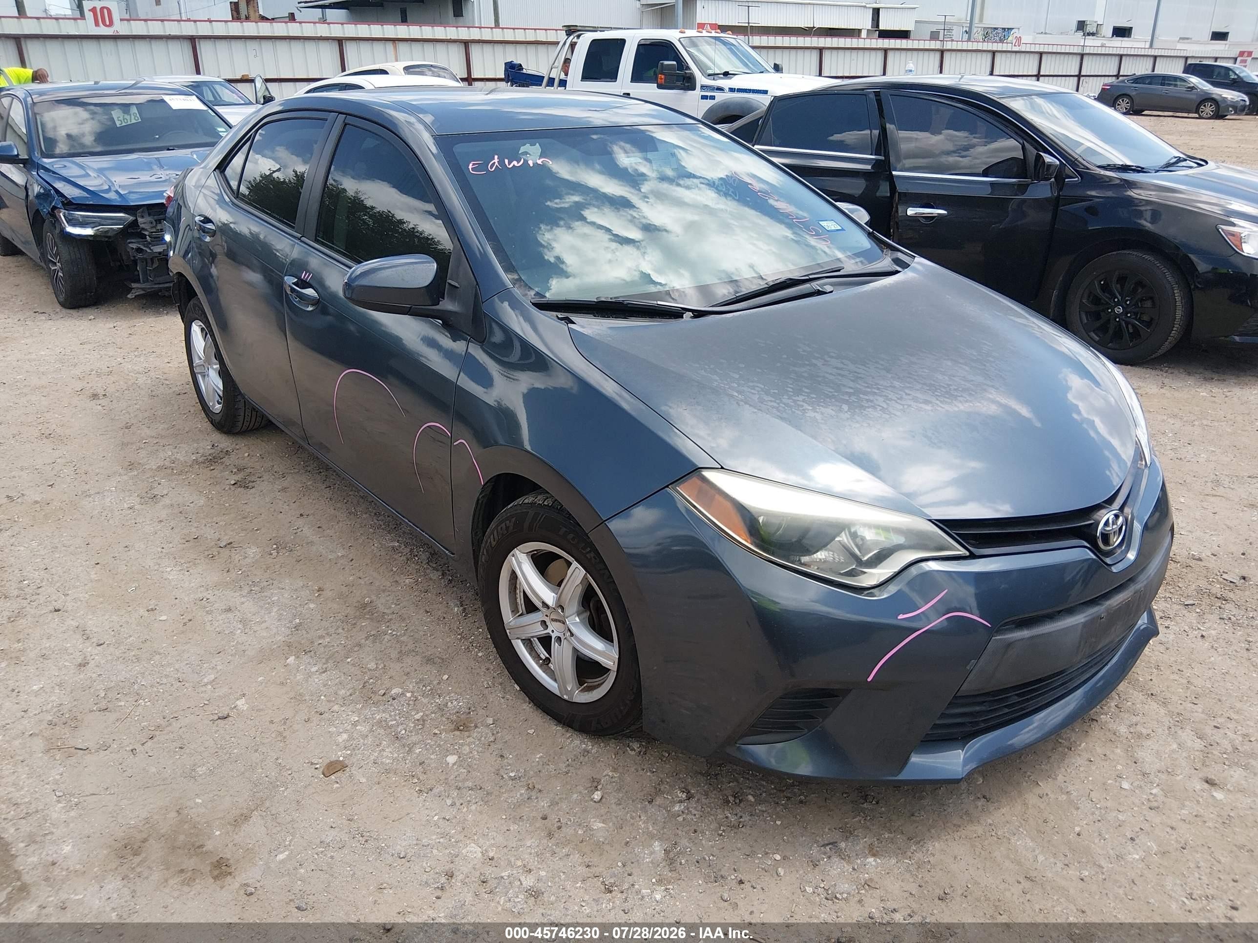 2015 Toyota Corolla L Gray vin: 5YFBURHE4FP302939