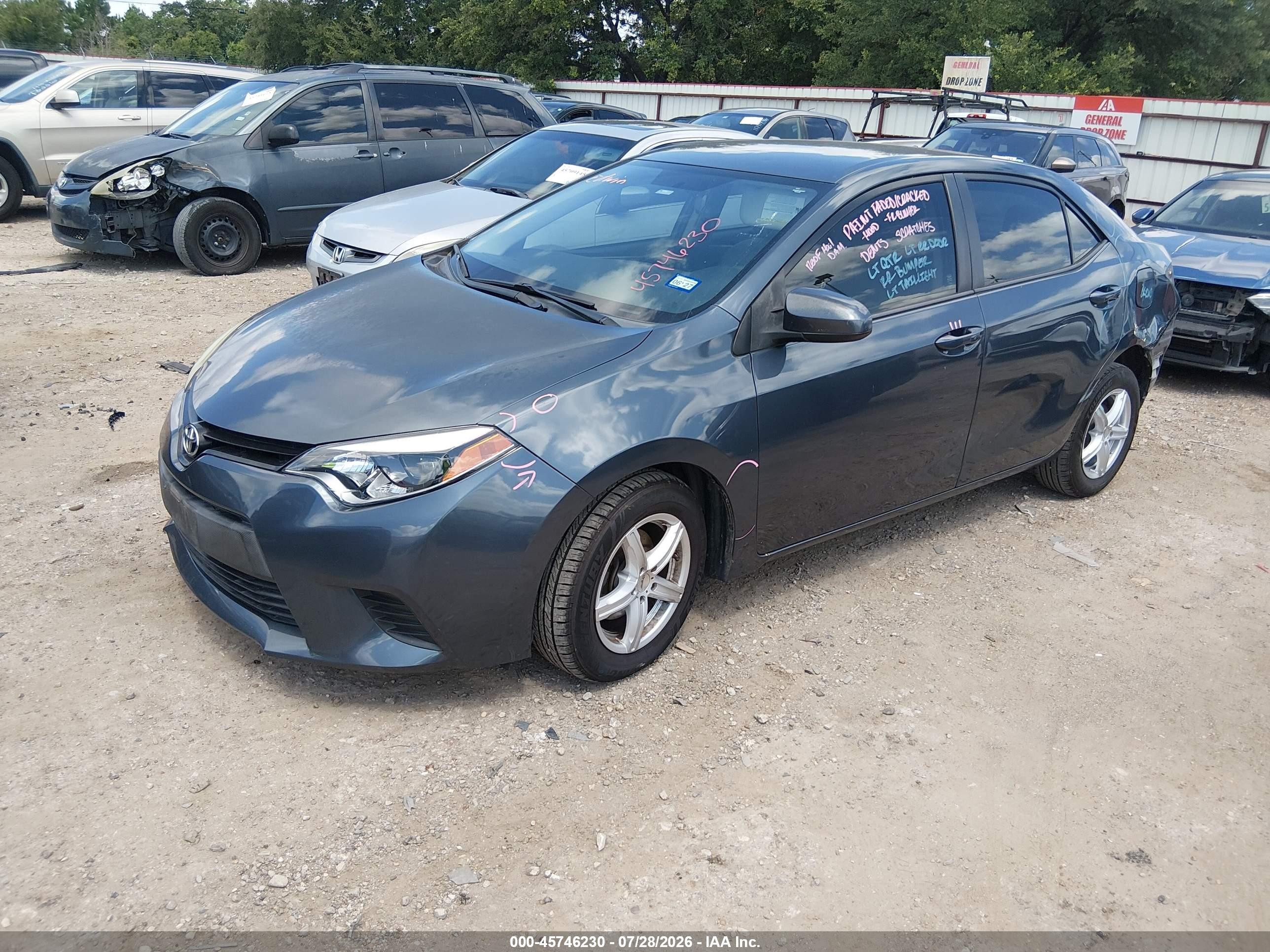 2015 Toyota Corolla L Gray vin: 5YFBURHE4FP302939