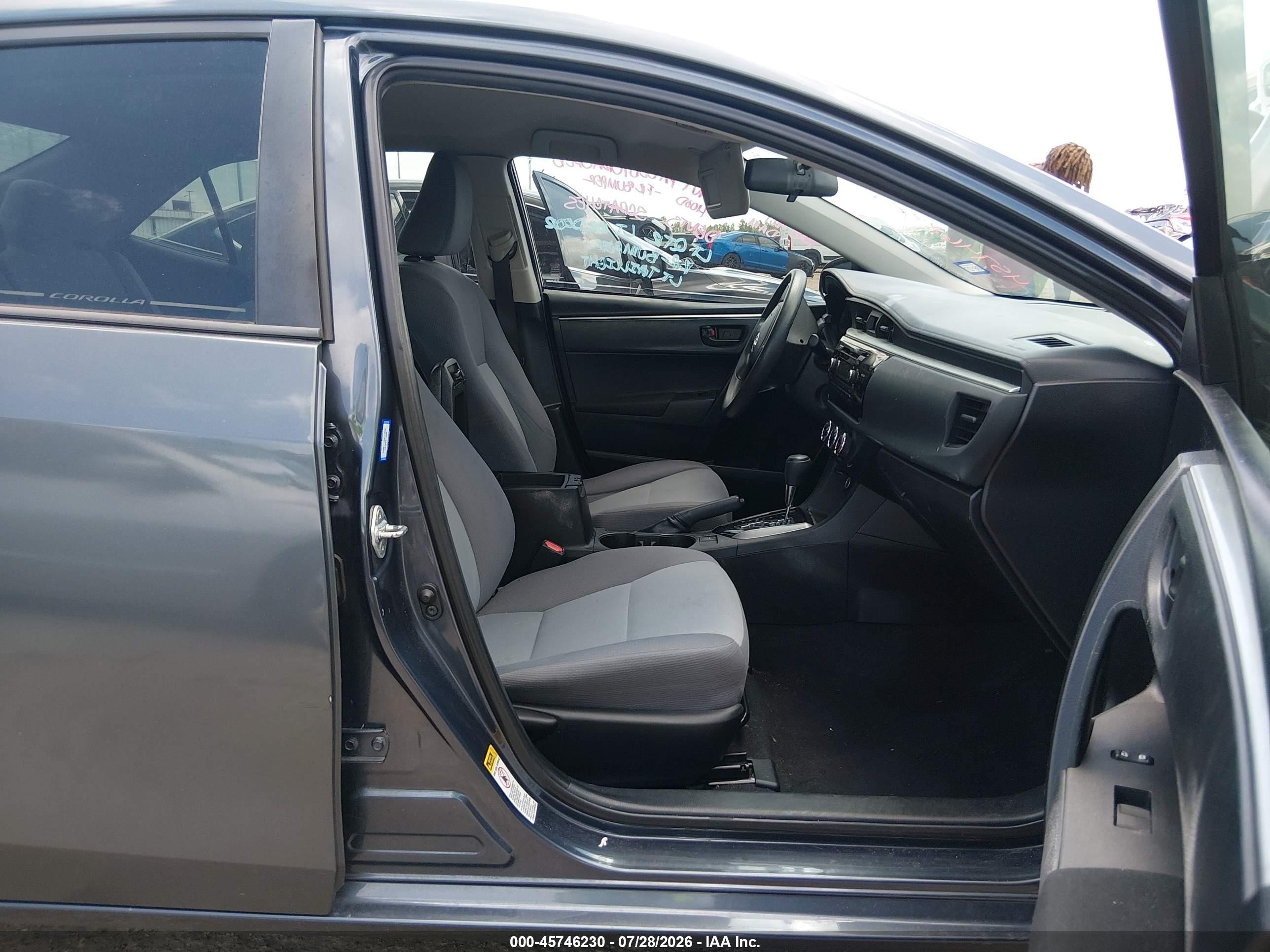 2015 Toyota Corolla L Gray vin: 5YFBURHE4FP302939