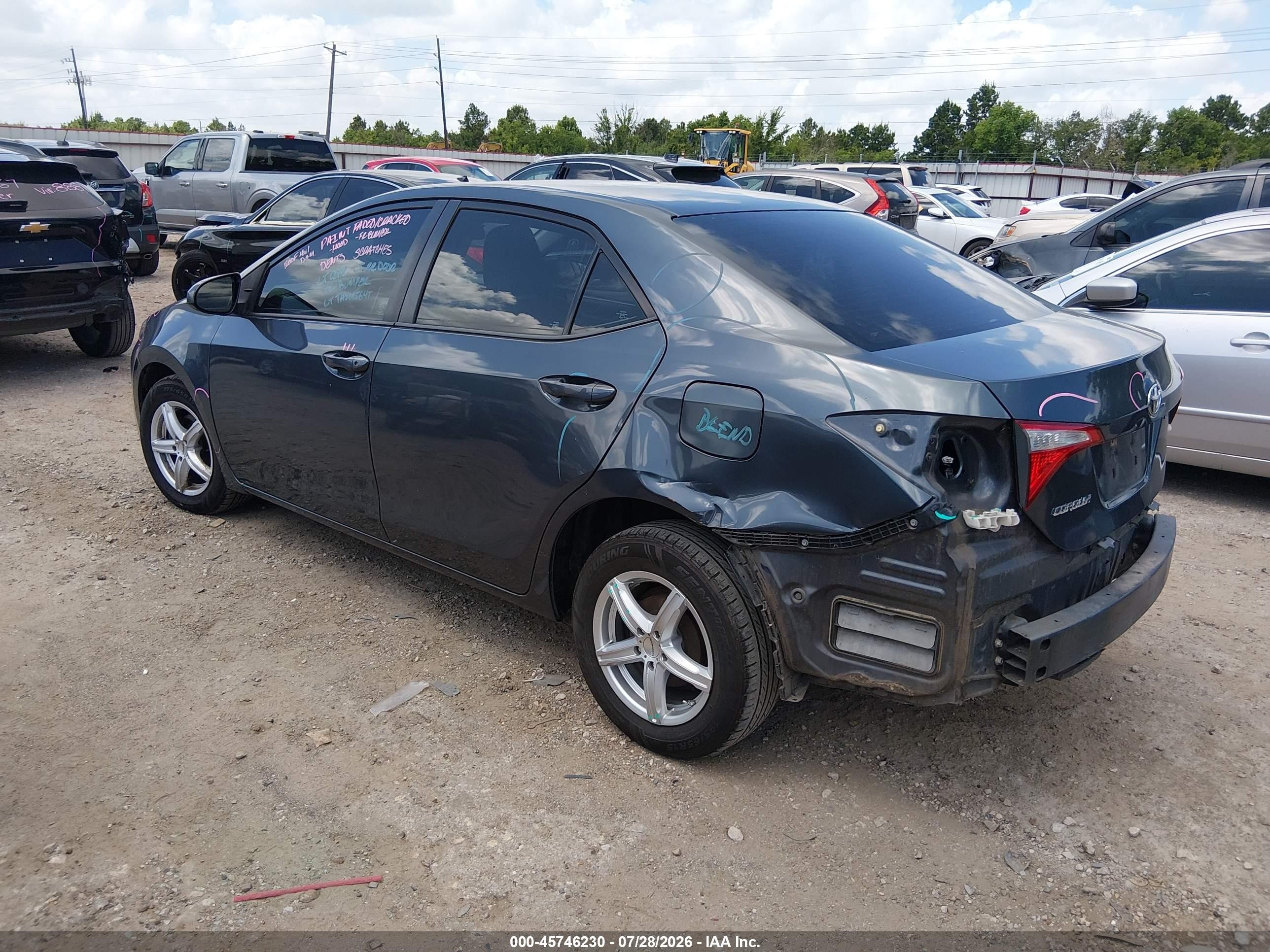 2015 Toyota Corolla L Gray vin: 5YFBURHE4FP302939