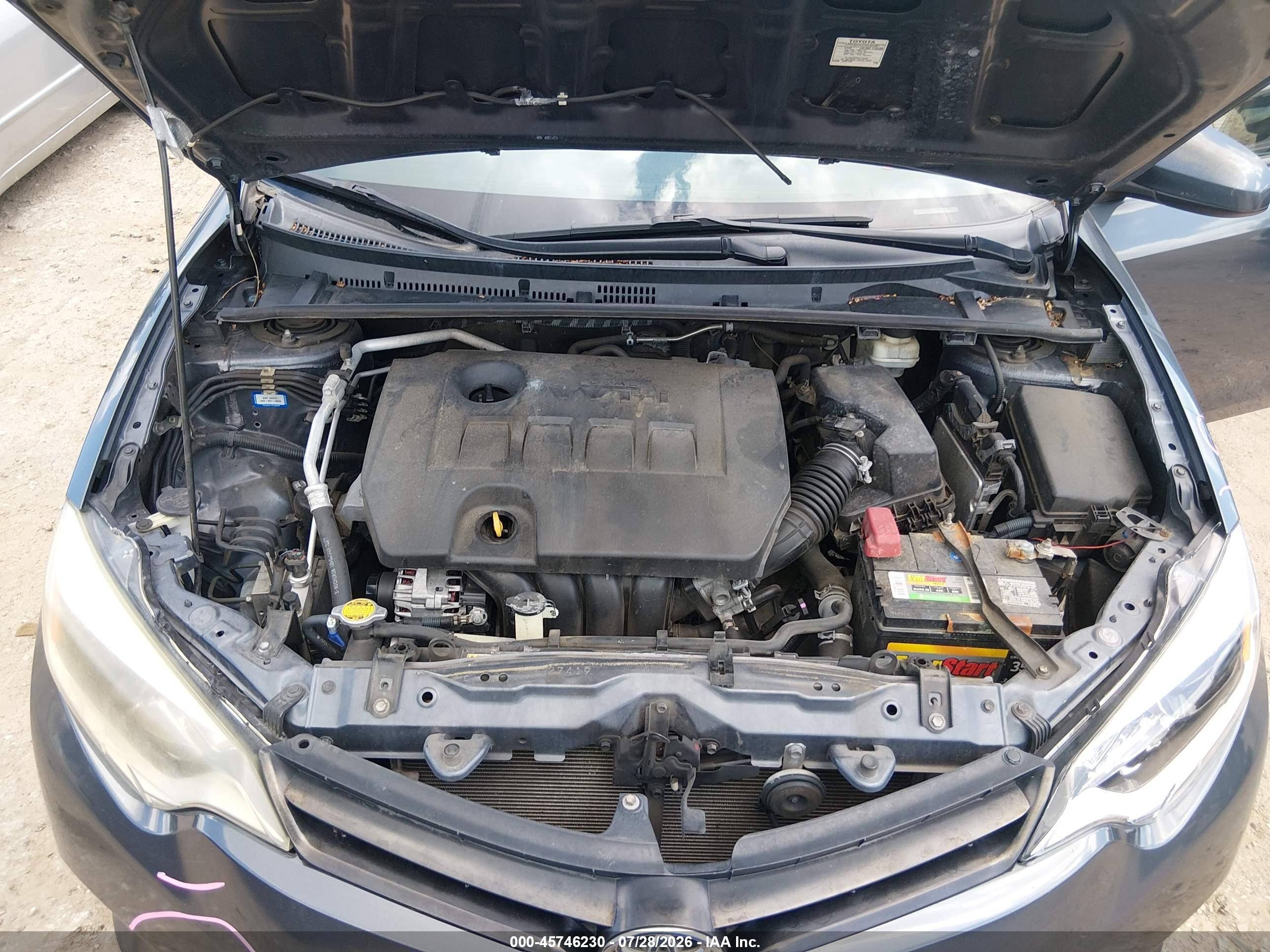 2015 Toyota Corolla L Gray vin: 5YFBURHE4FP302939