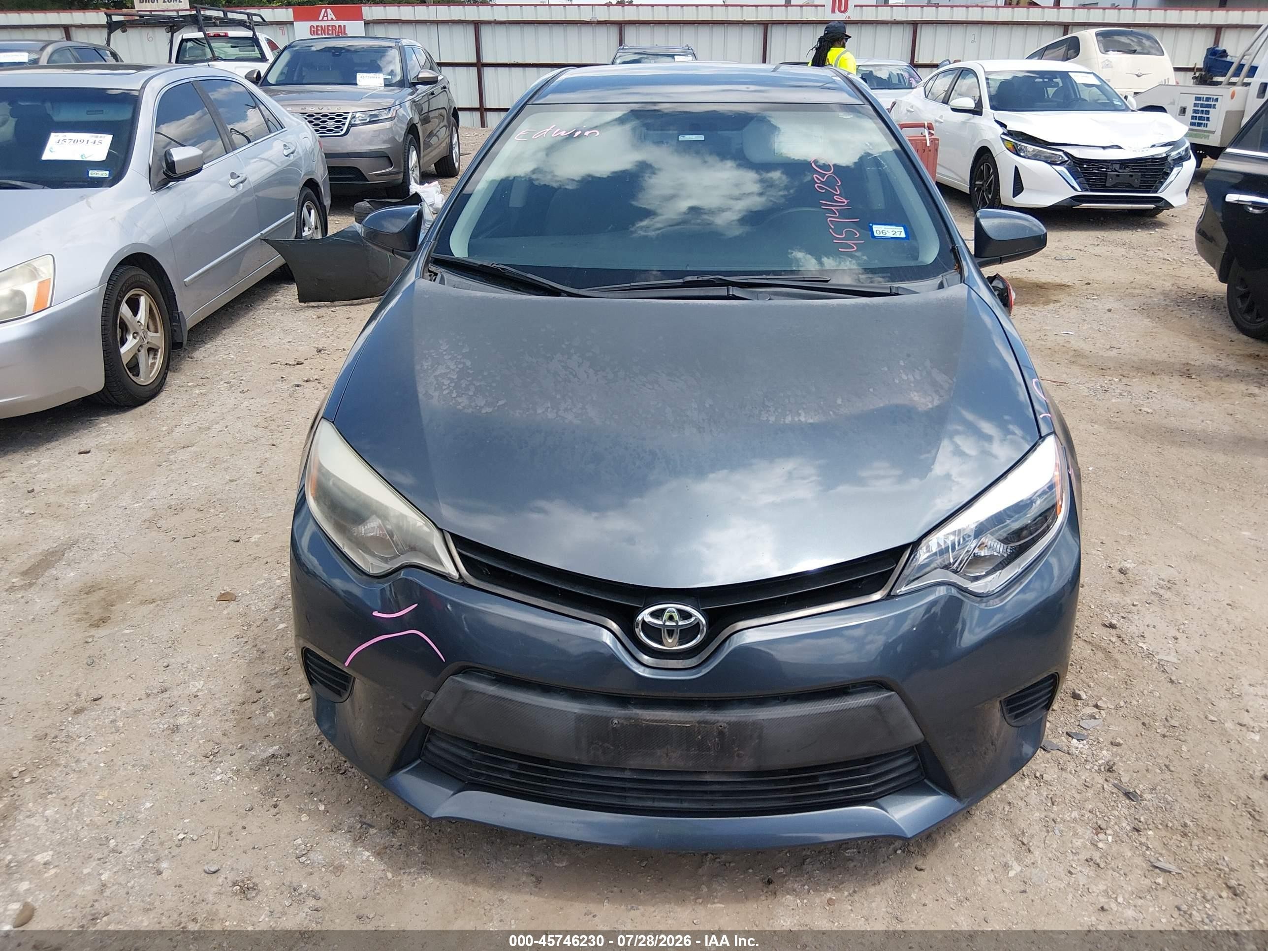 2015 Toyota Corolla L Gray vin: 5YFBURHE4FP302939