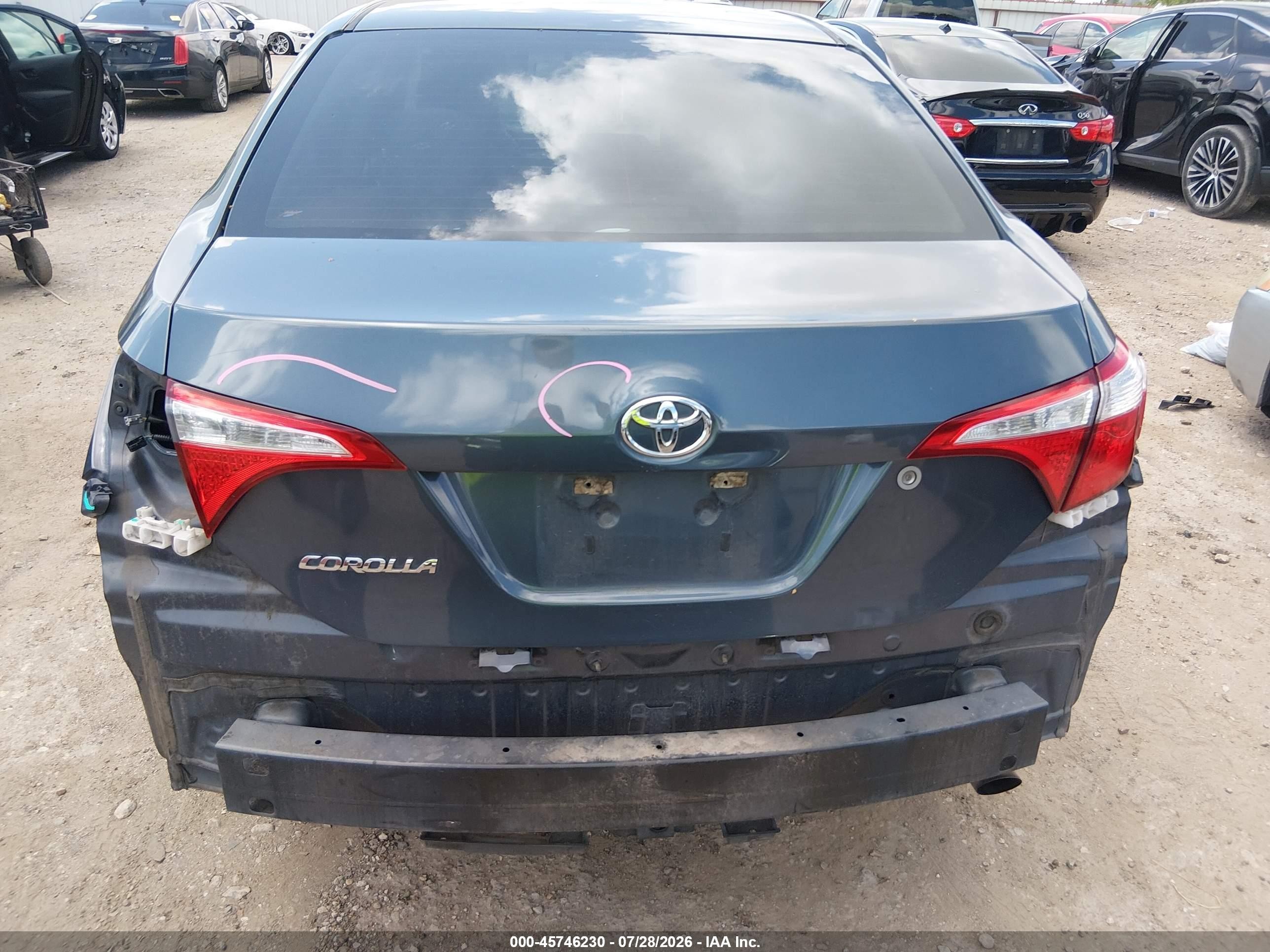 2015 Toyota Corolla L Gray vin: 5YFBURHE4FP302939