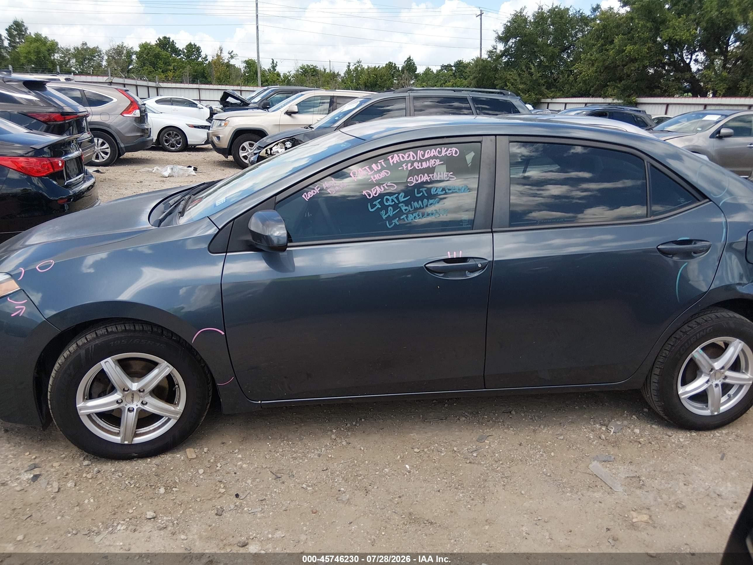2015 Toyota Corolla L Gray vin: 5YFBURHE4FP302939