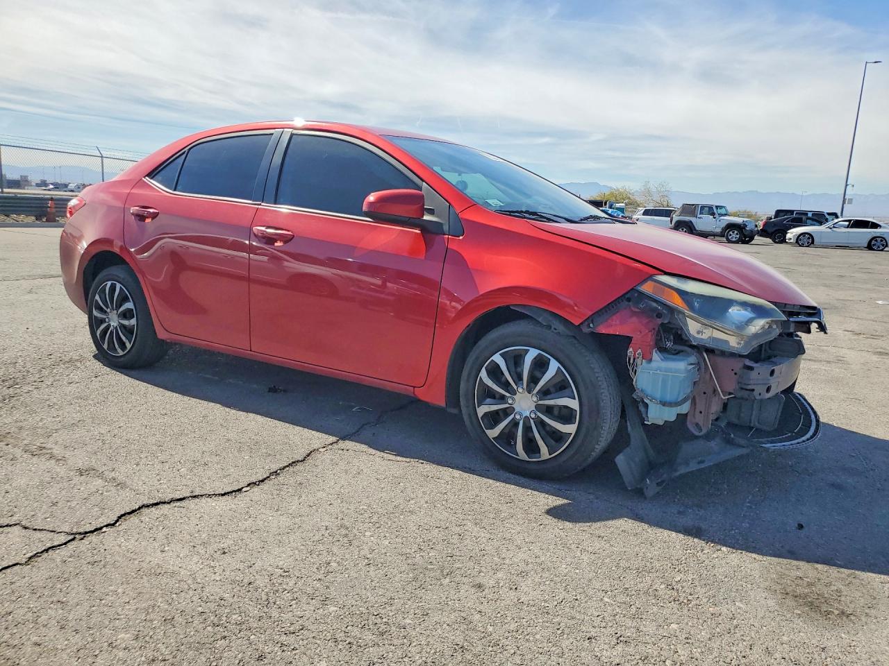 2015 Toyota Corolla L Red vin: 5YFBURHE4FP330921