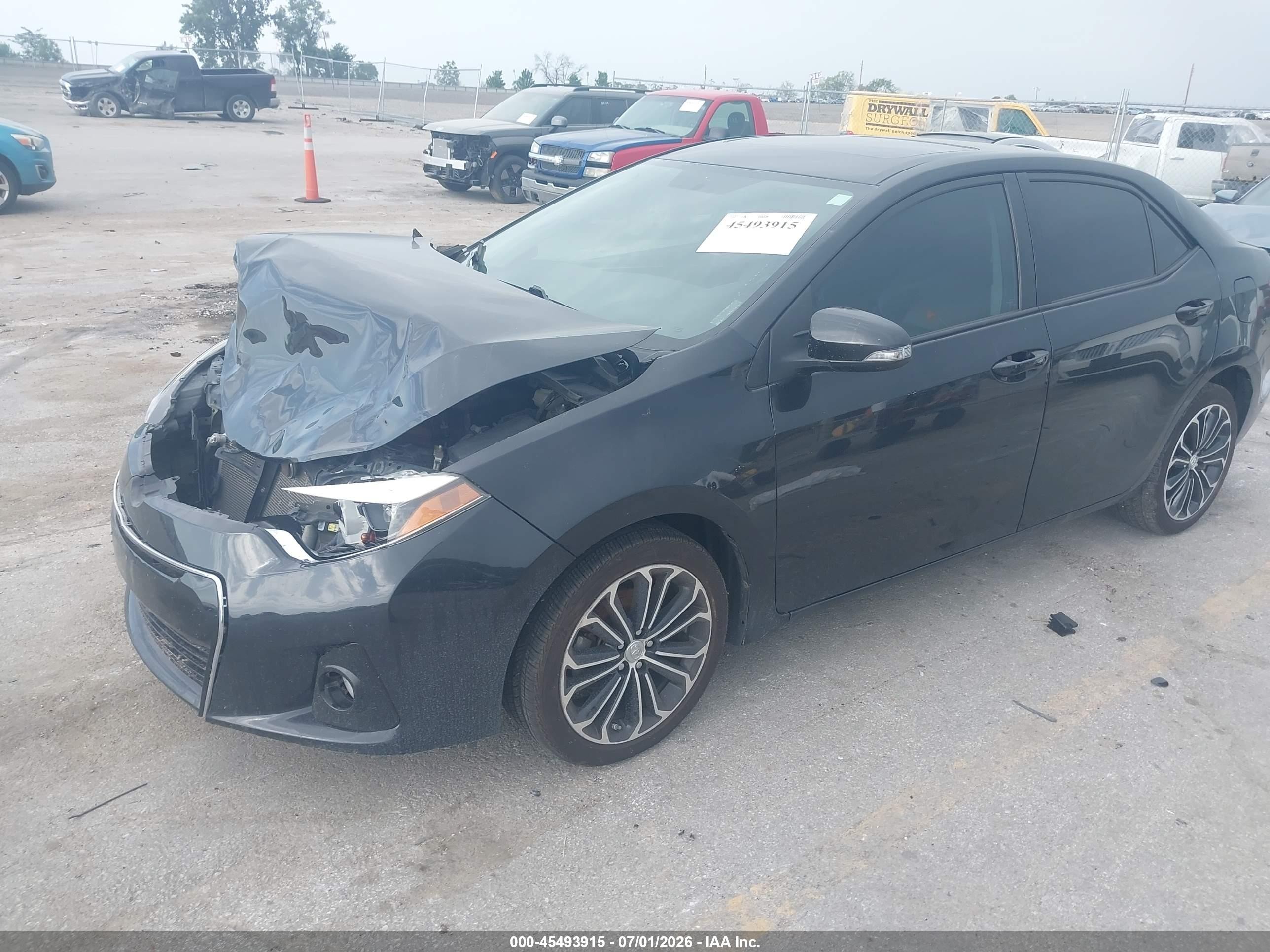 2015 Toyota Corolla S Premium Black vin: 5YFBURHE4FP335729