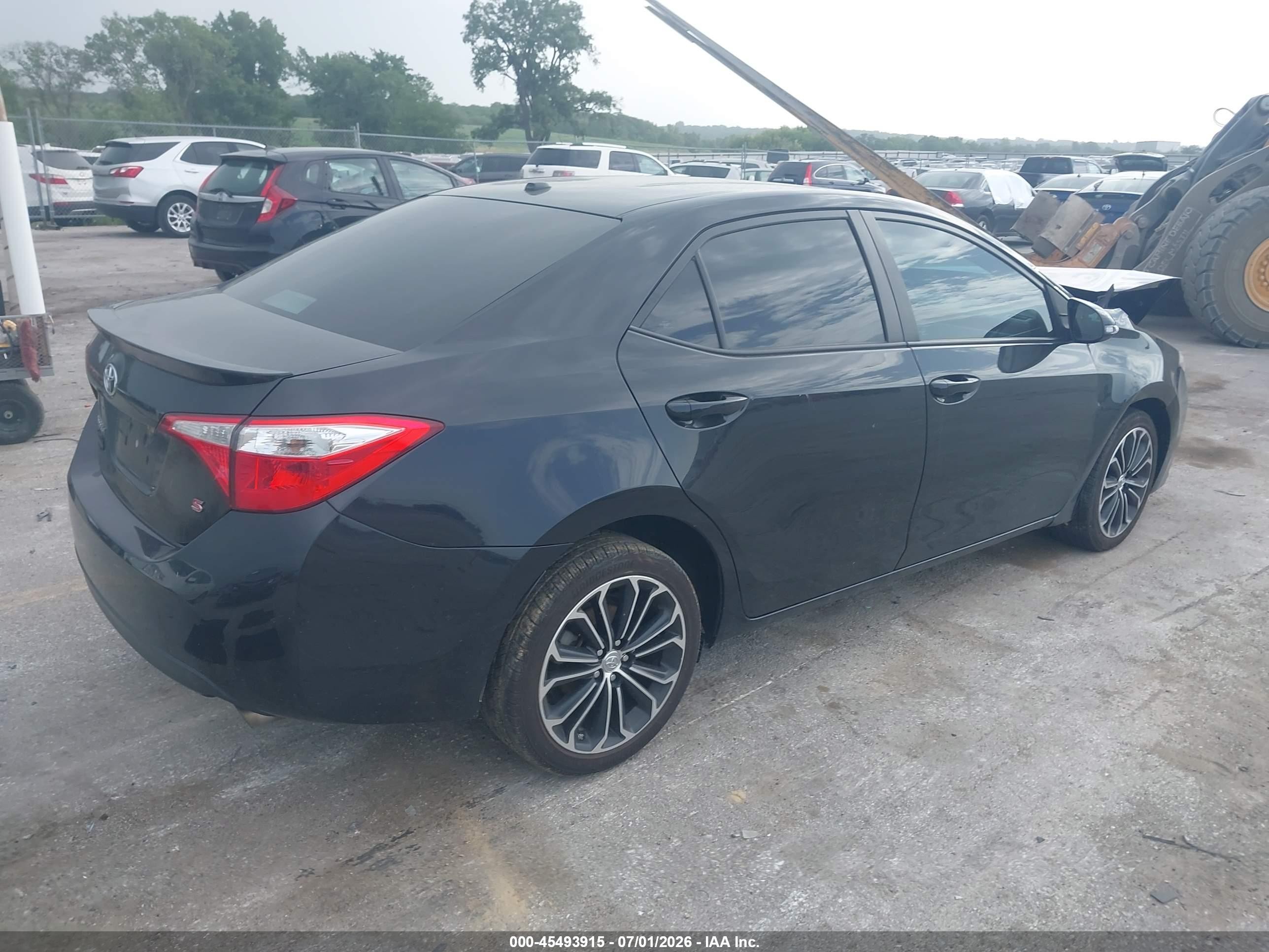 2015 Toyota Corolla S Premium Black vin: 5YFBURHE4FP335729