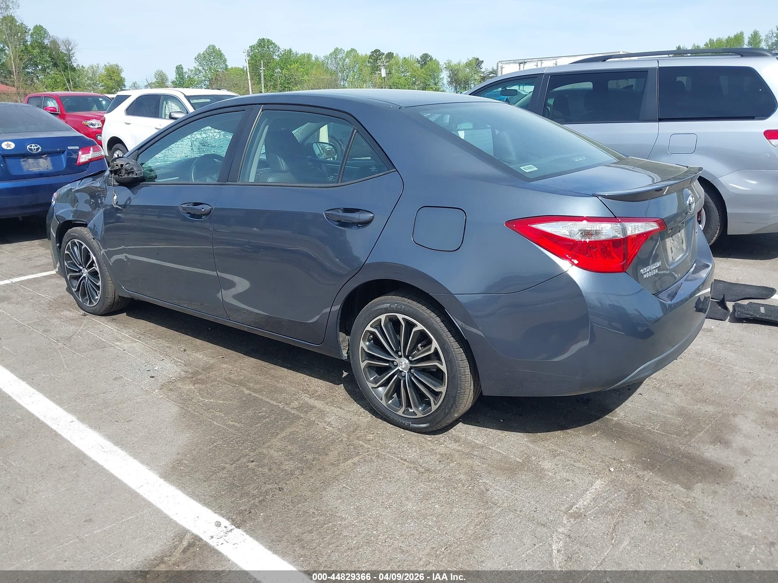2015 Toyota Corolla S Plus Light Blue vin: 5YFBURHE4FP350098