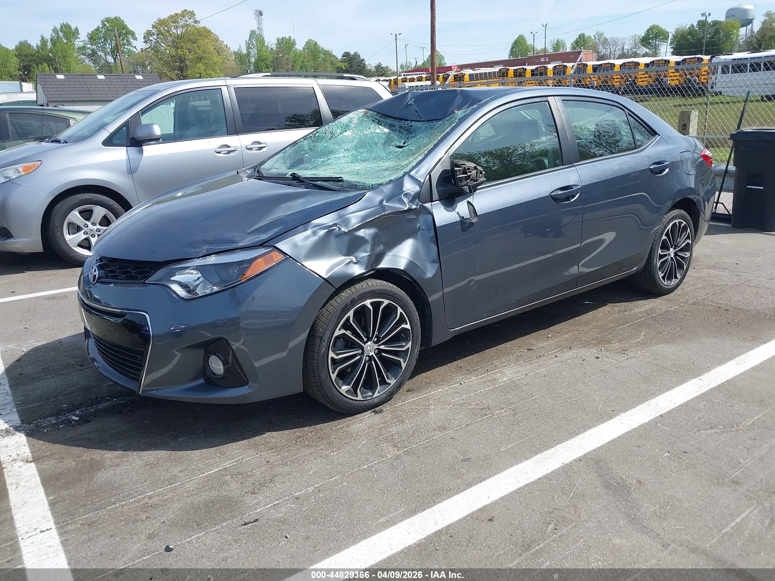 2015 Toyota Corolla S Plus Light Blue vin: 5YFBURHE4FP350098