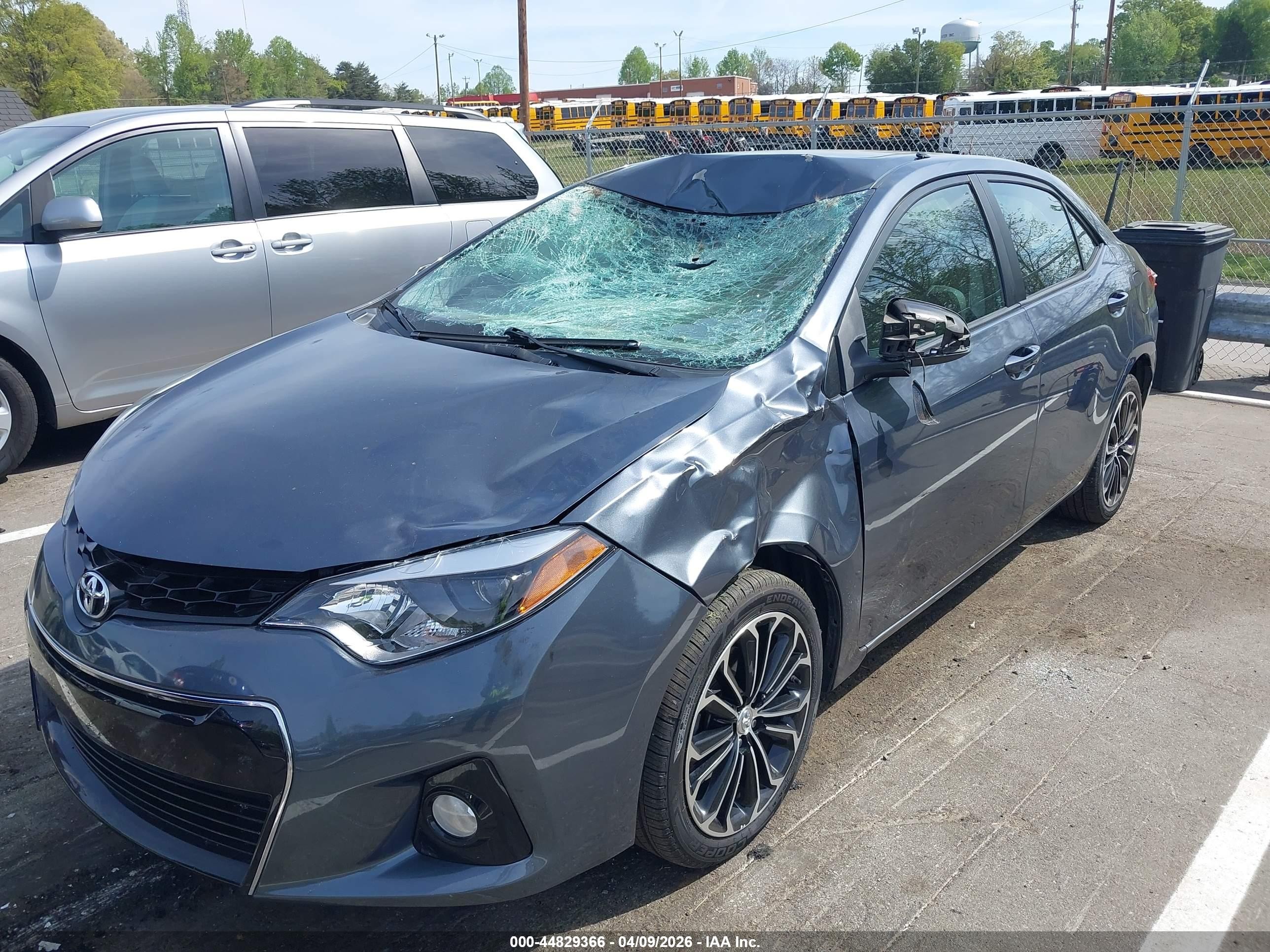 2015 Toyota Corolla S Plus Light Blue vin: 5YFBURHE4FP350098