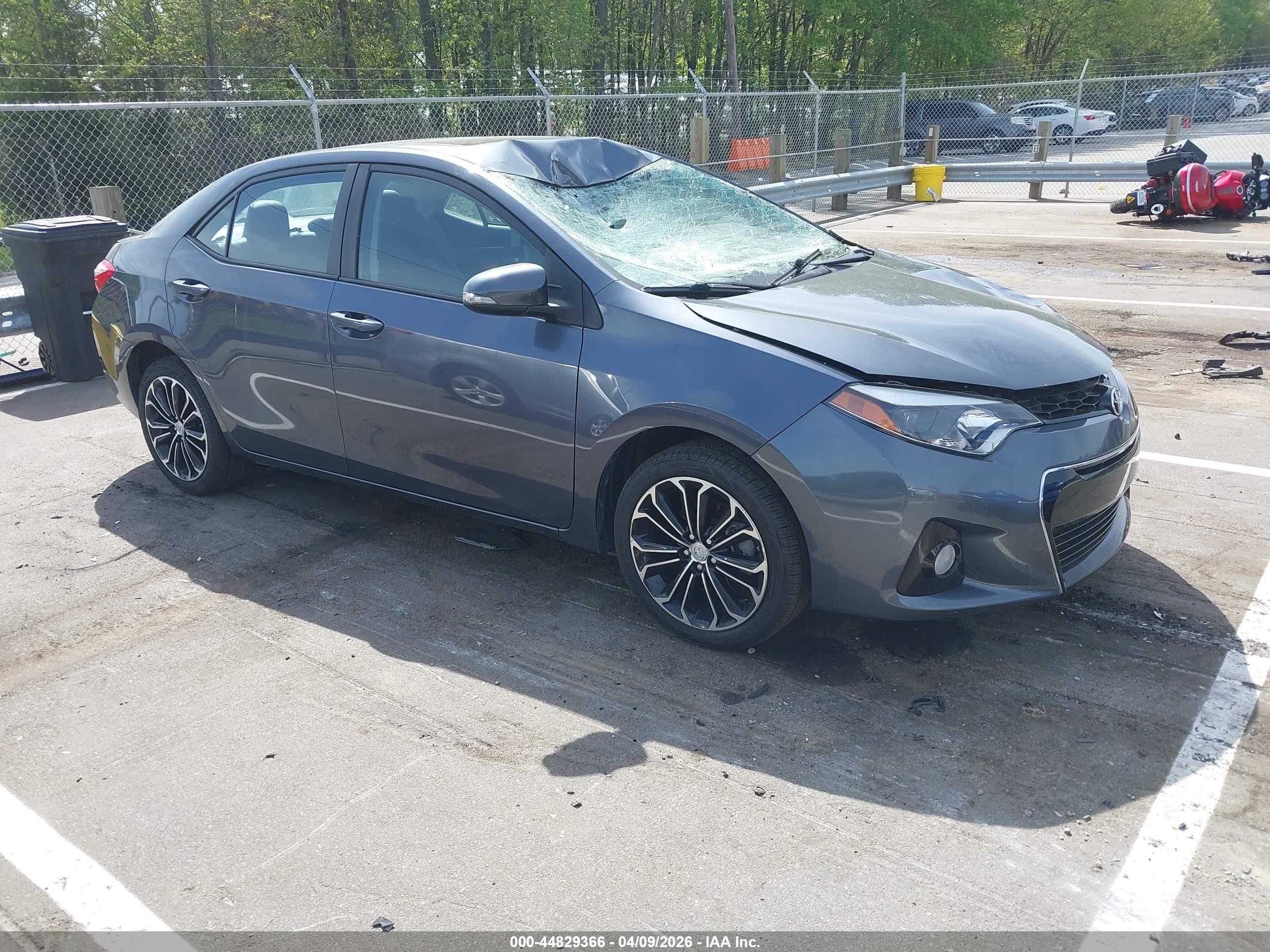 2015 Toyota Corolla S Plus Light Blue vin: 5YFBURHE4FP350098
