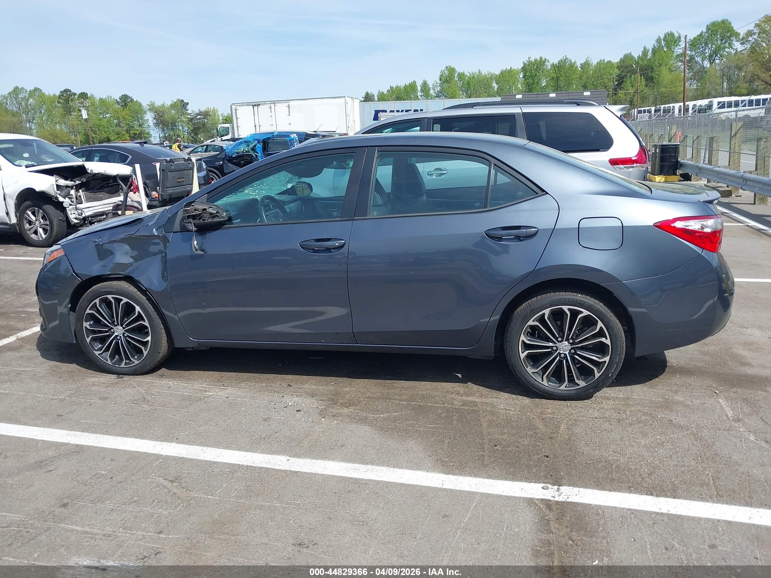 2015 Toyota Corolla S Plus Light Blue vin: 5YFBURHE4FP350098