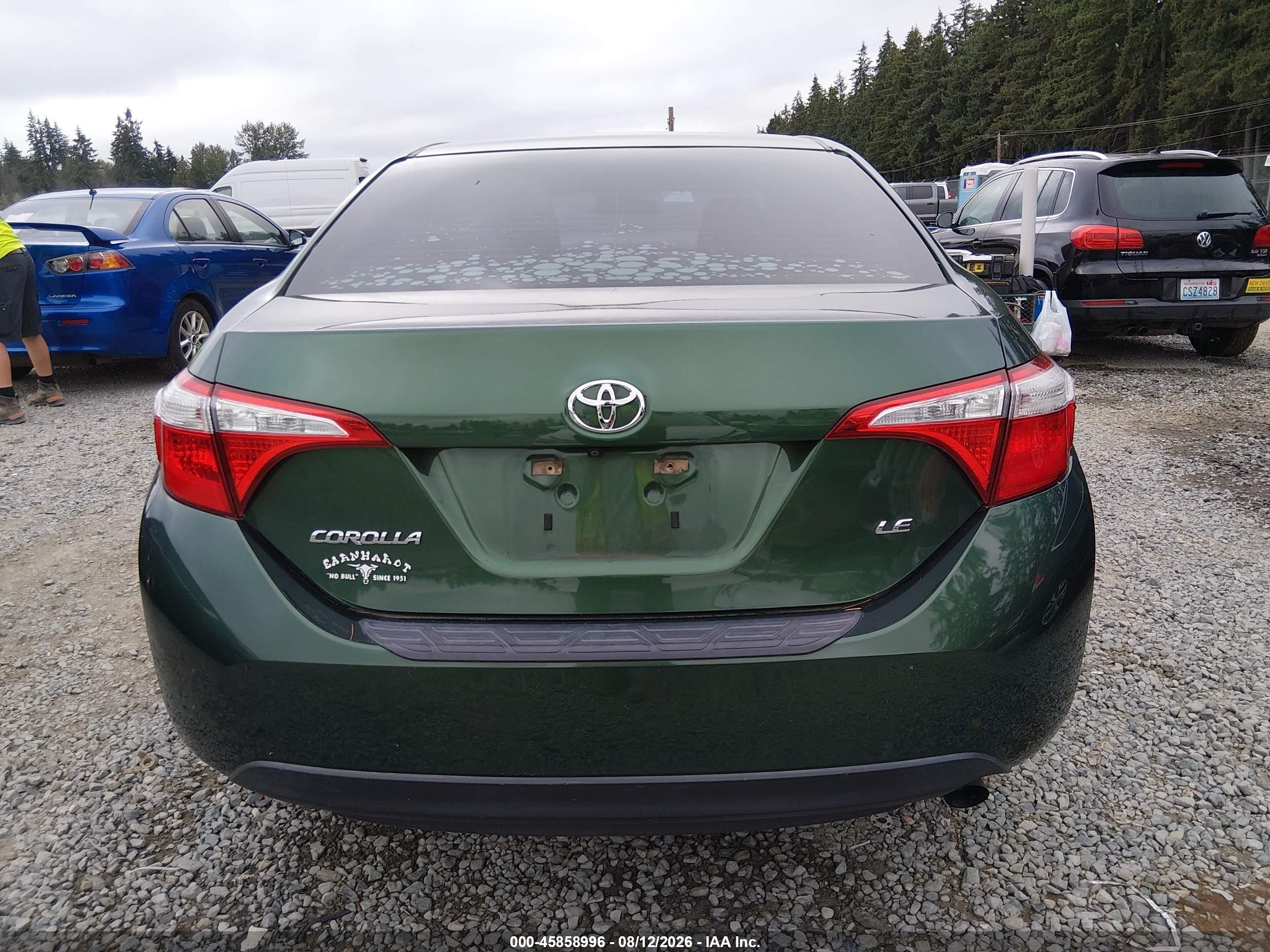 2015 Toyota Corolla Le Green vin: 5YFBURHE4FP354099