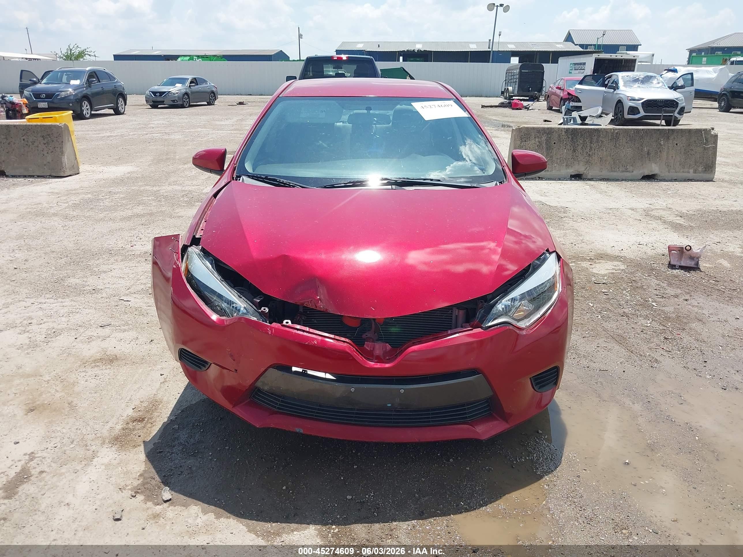 2015 Toyota Corolla Le Red vin: 5YFBURHE4FP354457