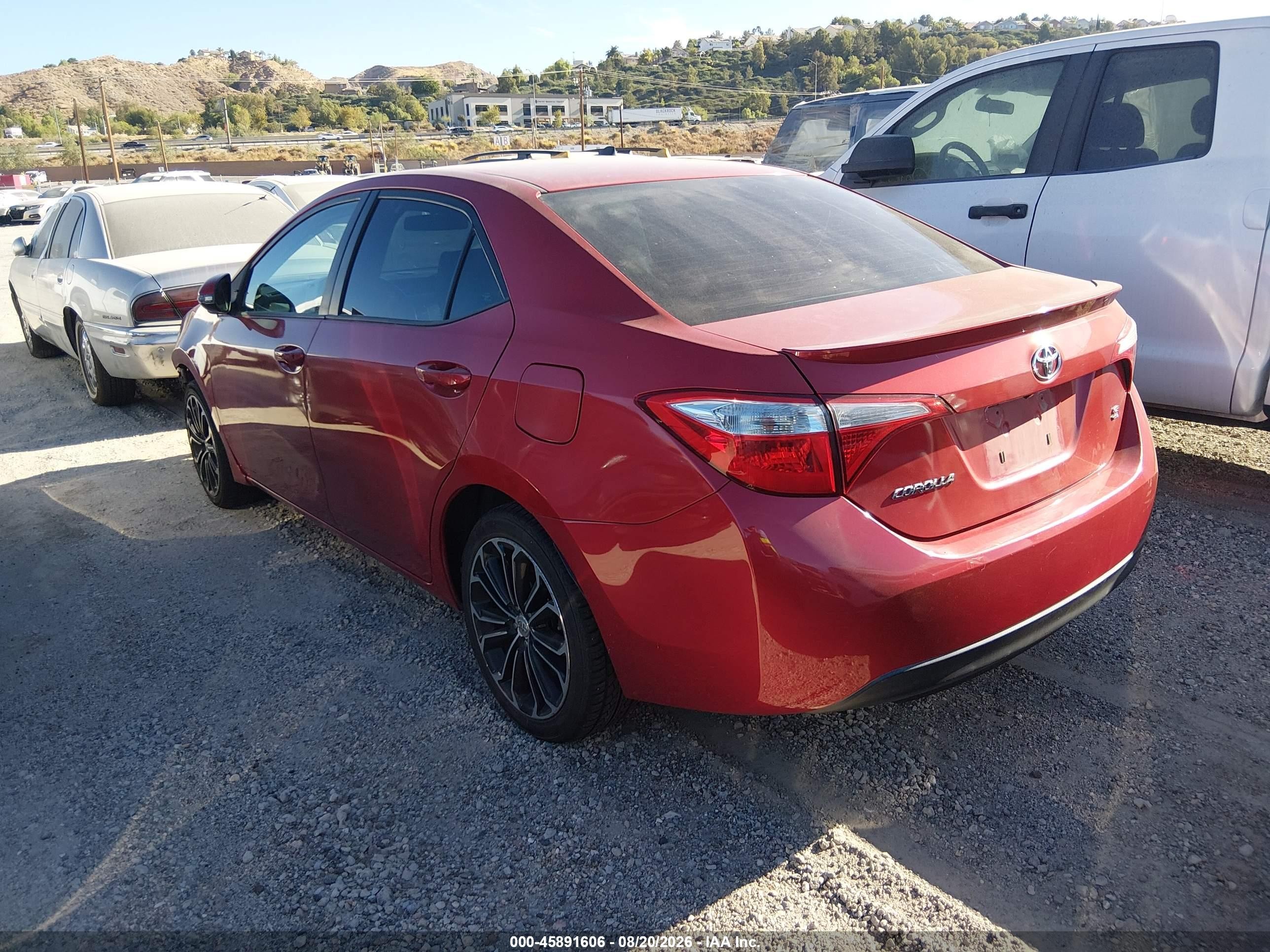 2016 Toyota Corolla S Plus Red vin: 5YFBURHE4GP434486