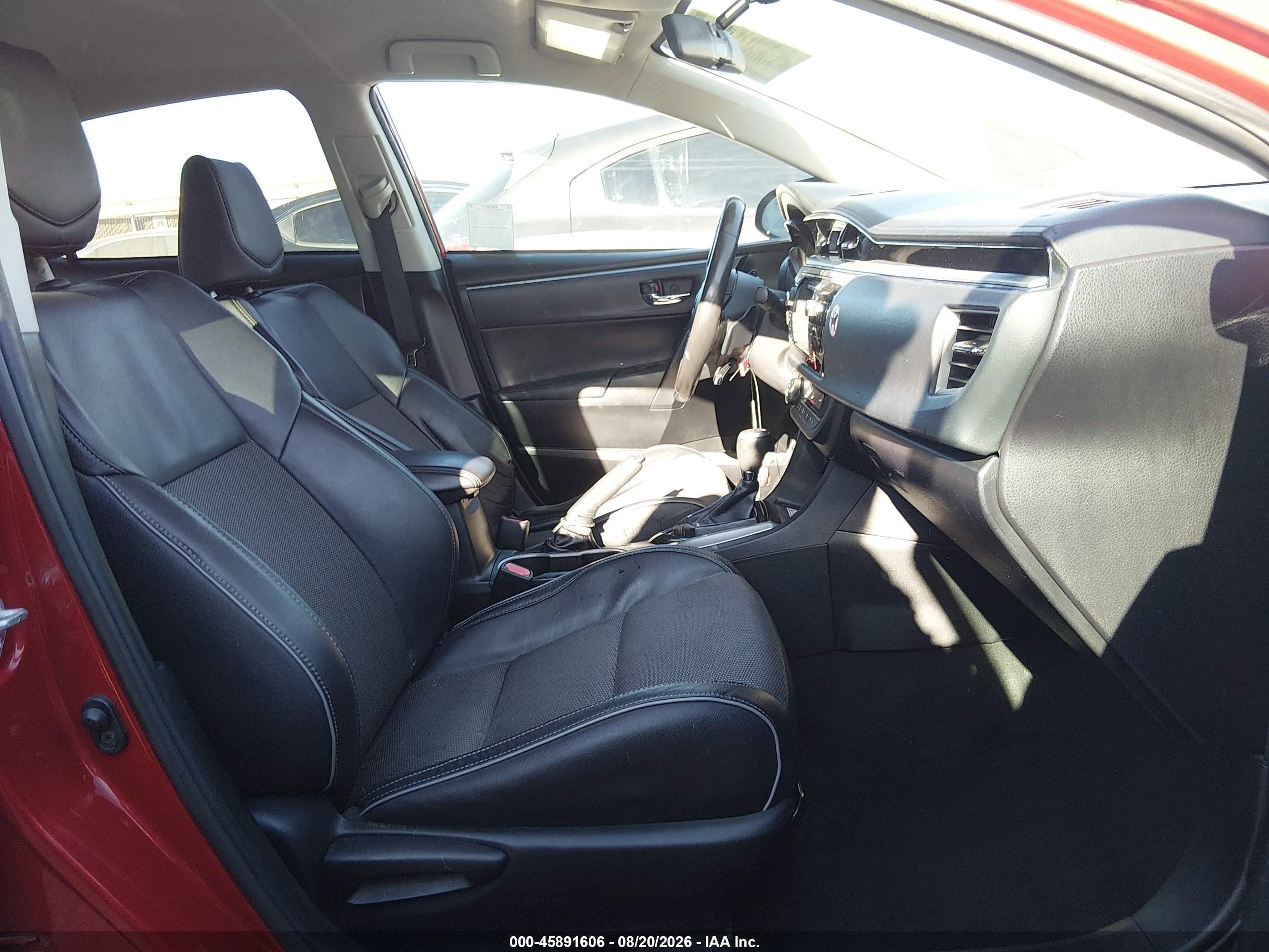 2016 Toyota Corolla S Plus Red vin: 5YFBURHE4GP434486