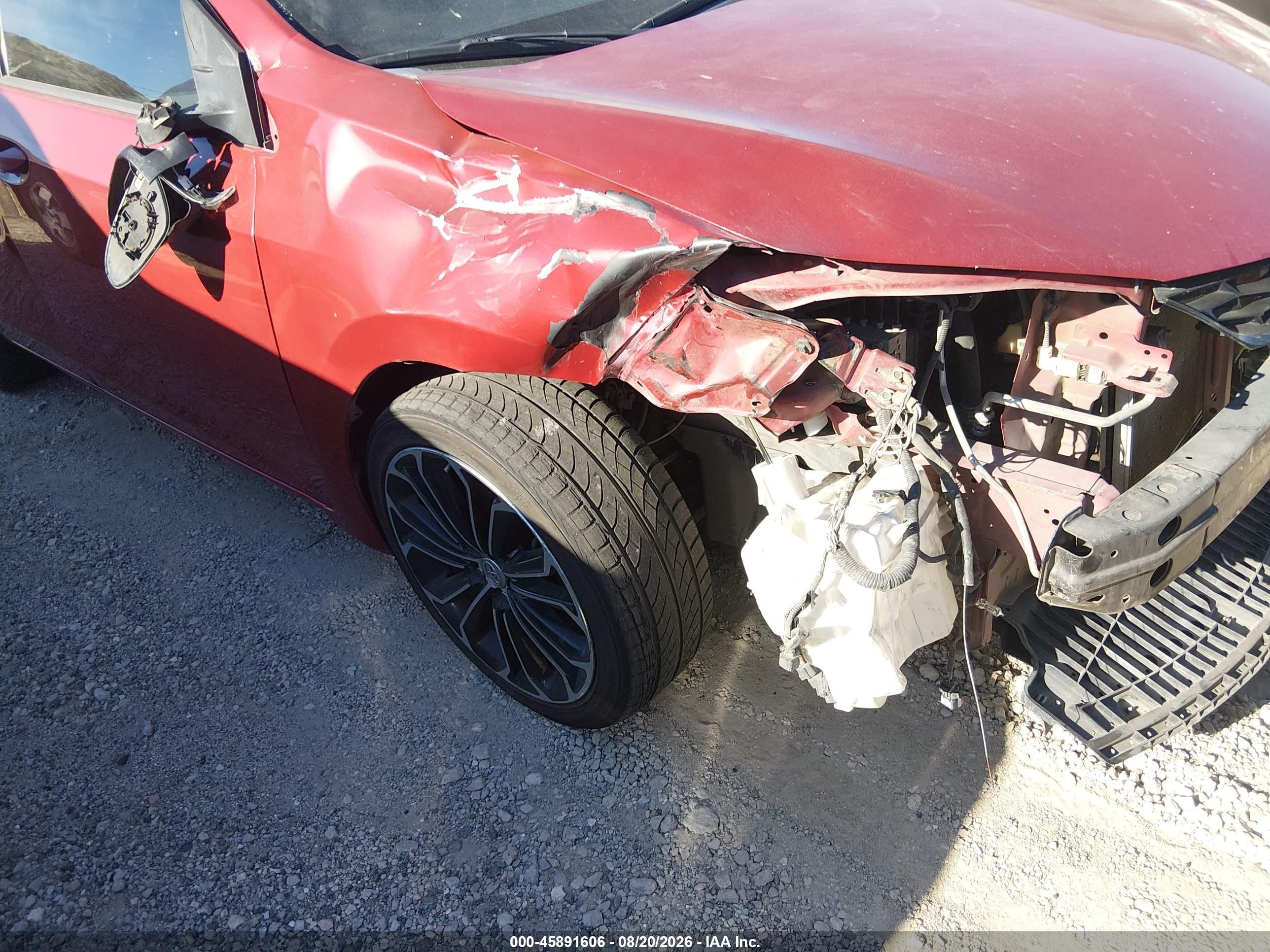 2016 Toyota Corolla S Plus Red vin: 5YFBURHE4GP434486