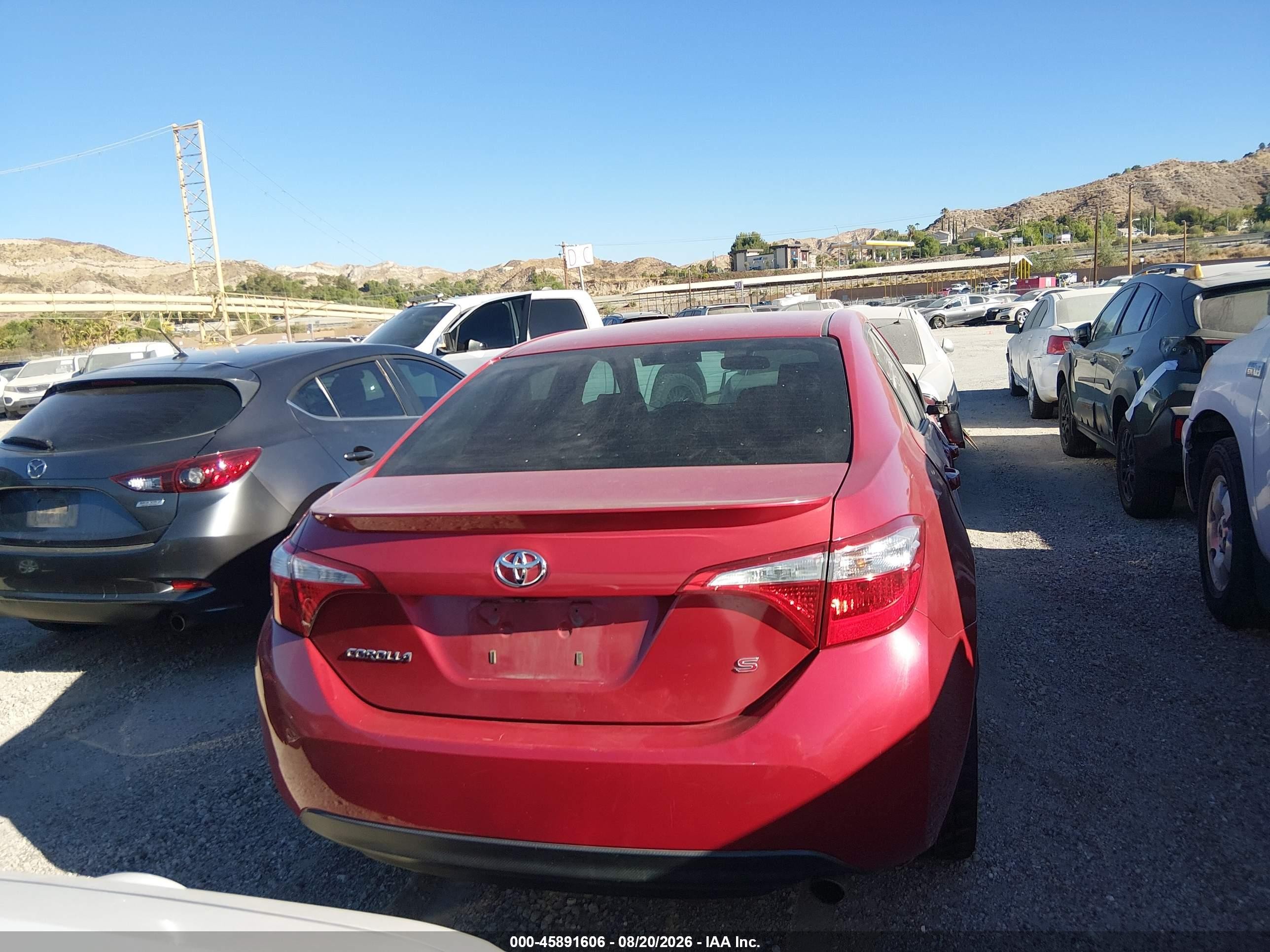 2016 Toyota Corolla S Plus Red vin: 5YFBURHE4GP434486