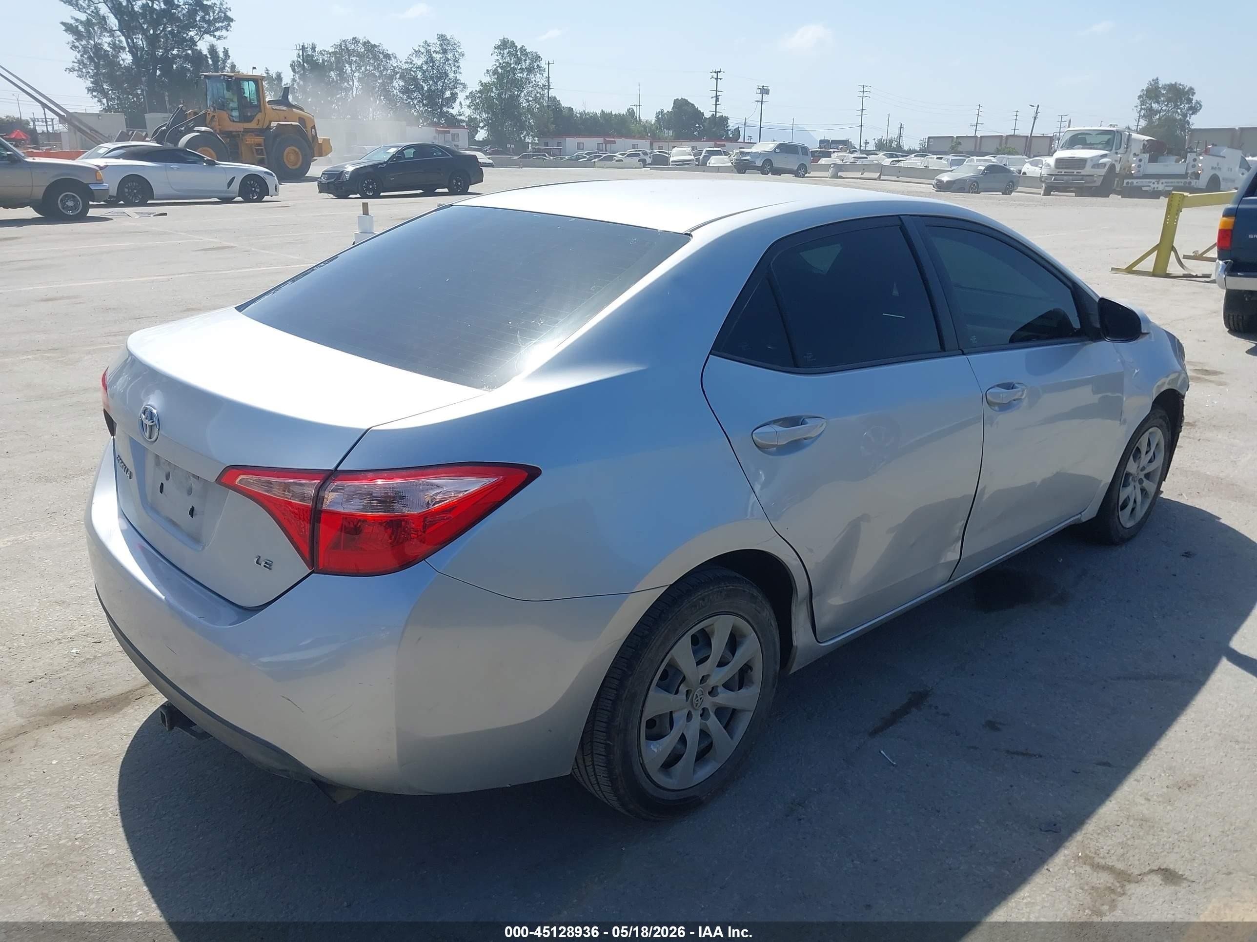 2017 Toyota Corolla Le Gray vin: 5YFBURHE4HP681380
