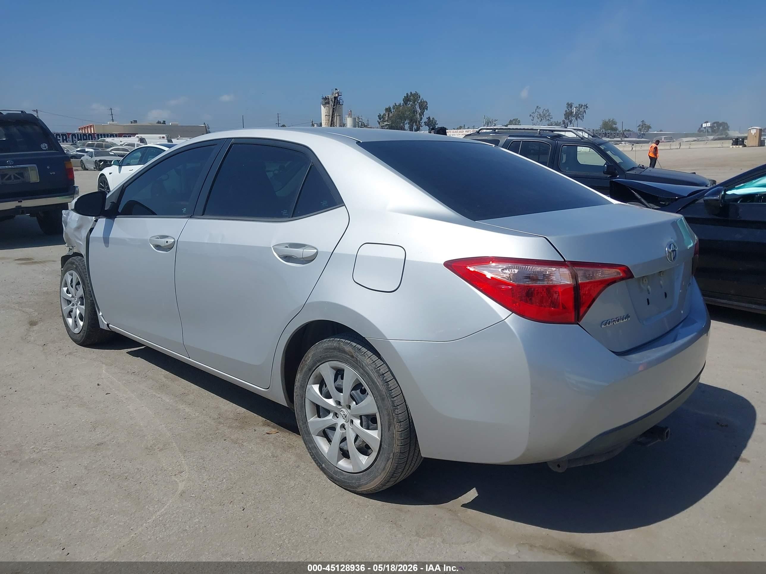 2017 Toyota Corolla Le Gray vin: 5YFBURHE4HP681380