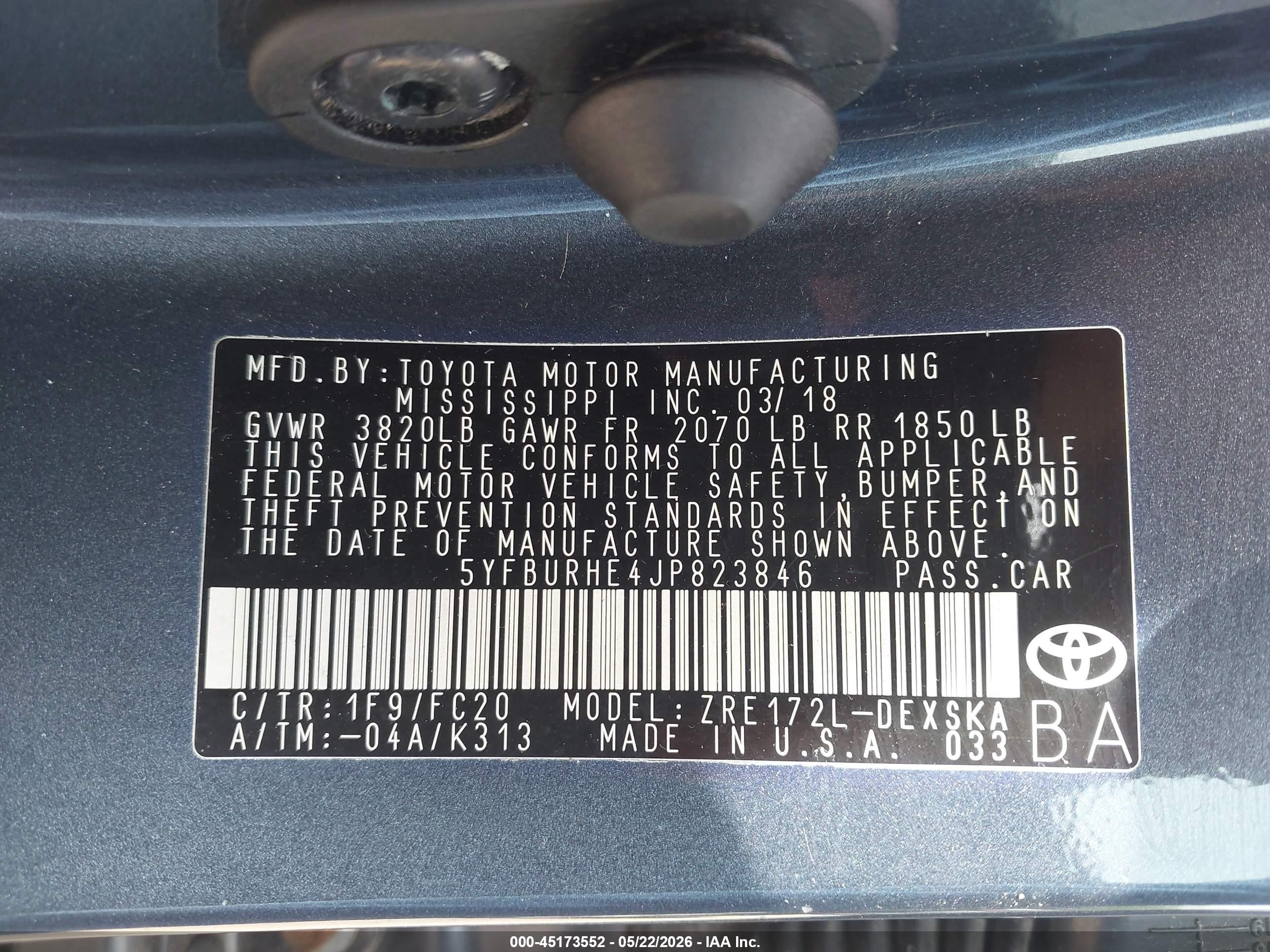 2018 Toyota Corolla Se Gray vin: 5YFBURHE4JP823846
