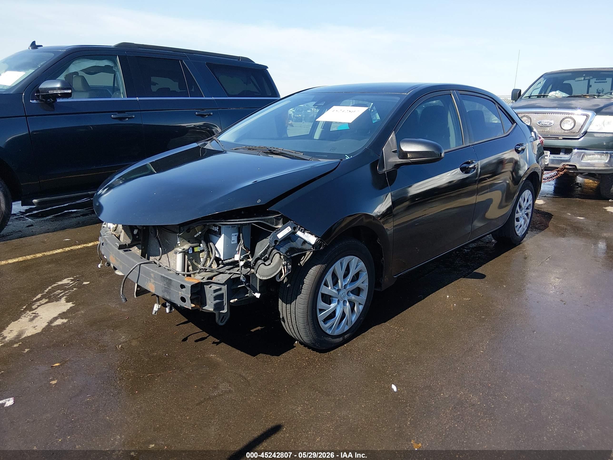 2019 Toyota Corolla Le Черный vin: 5YFBURHE4KP930624