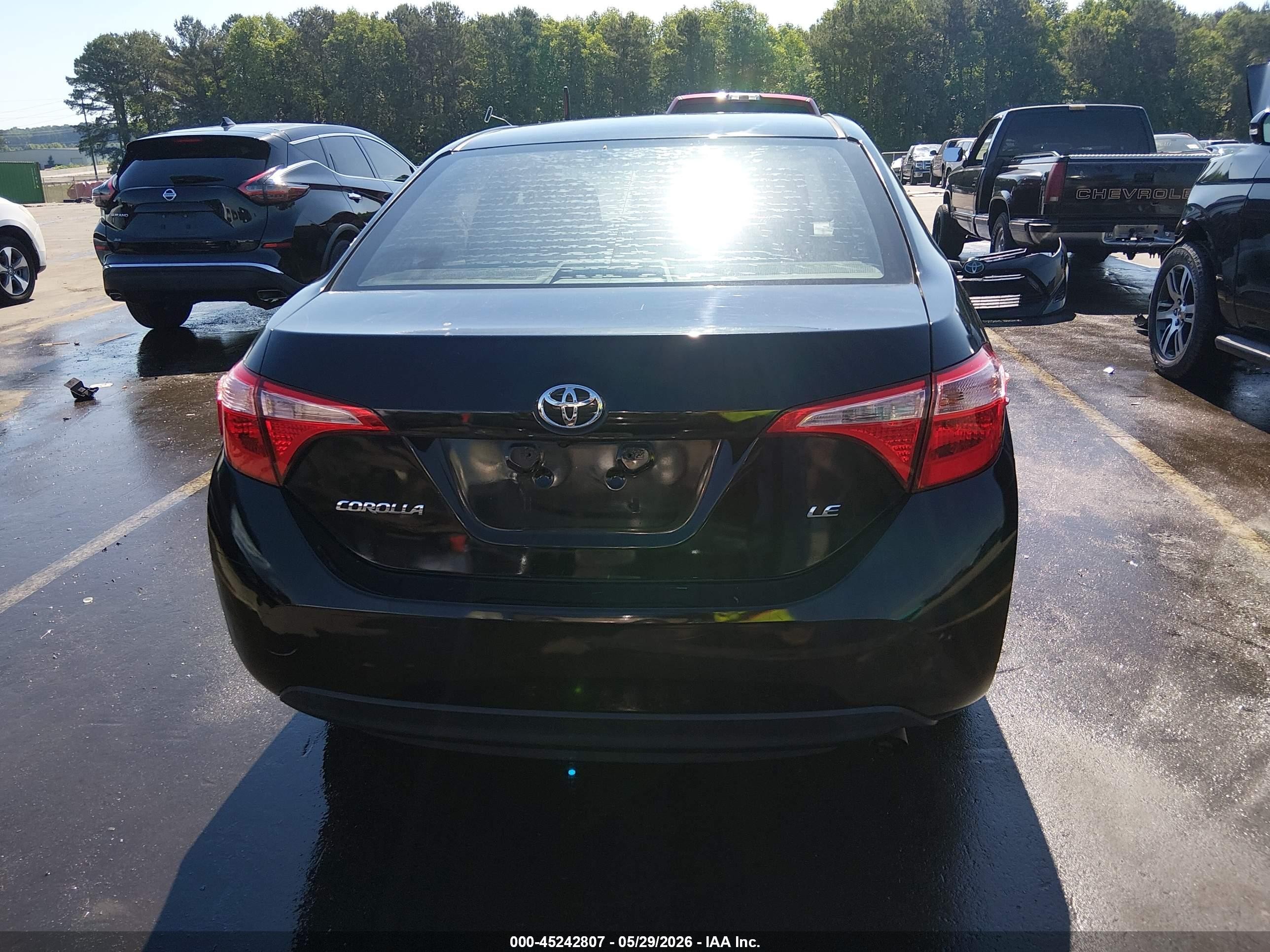 2019 Toyota Corolla Le Черный vin: 5YFBURHE4KP930624