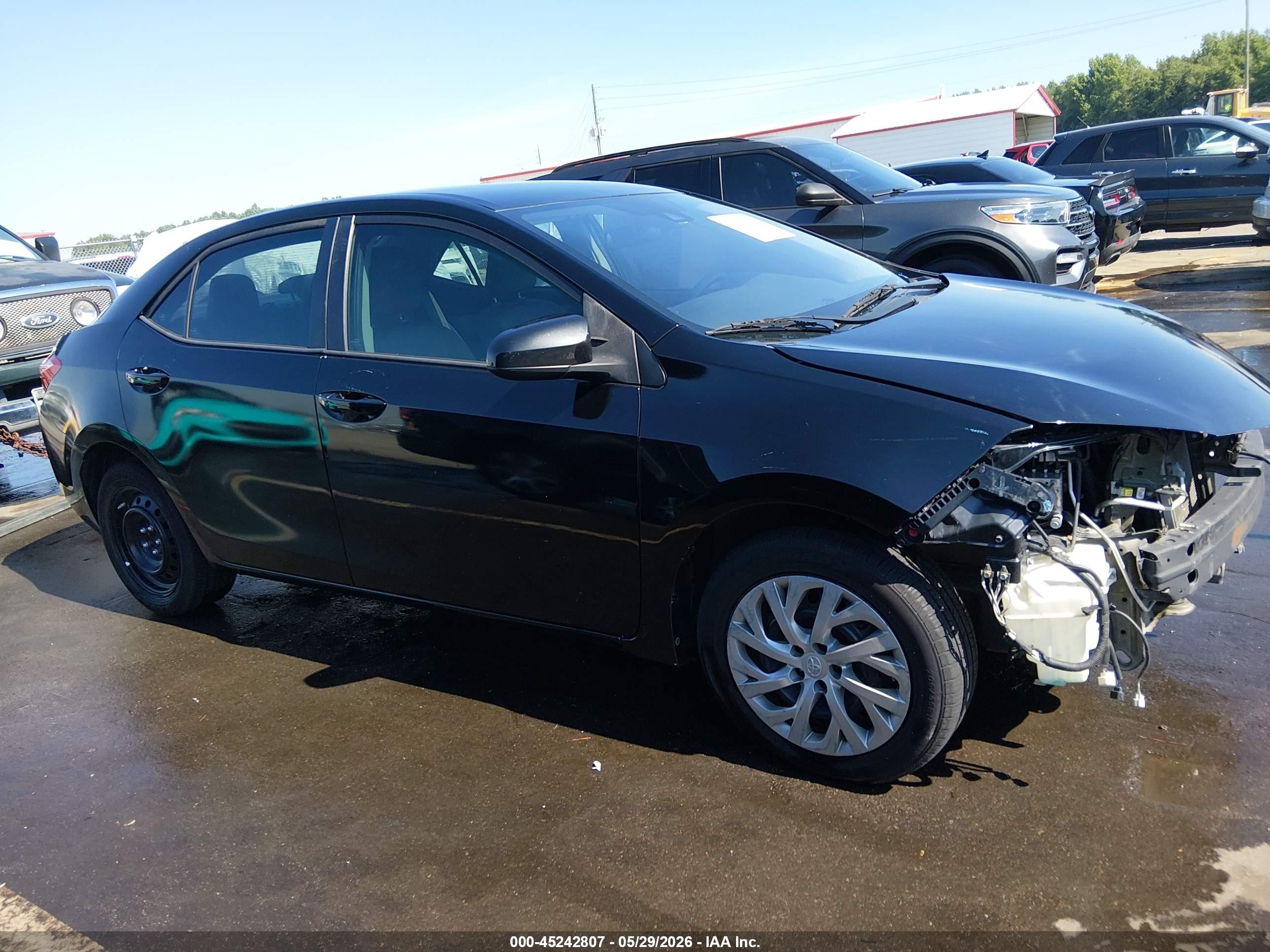 2019 Toyota Corolla Le Черный vin: 5YFBURHE4KP930624