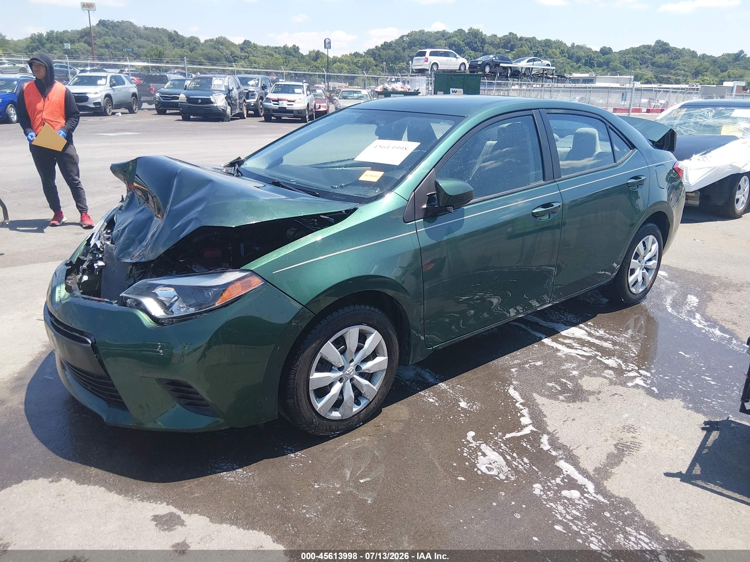 2014 Toyota Corolla Le Green vin: 5YFBURHE5EP015902