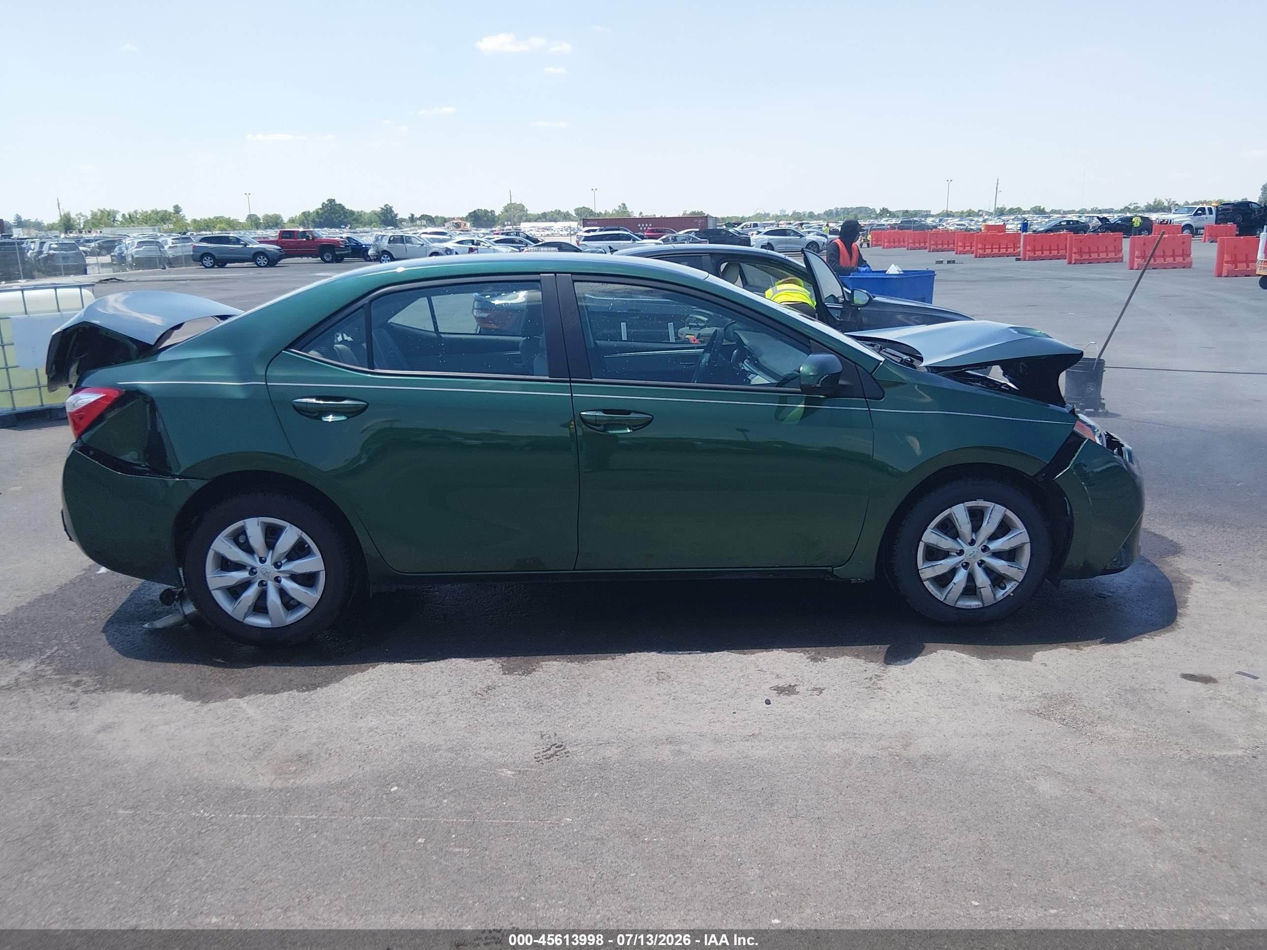 2014 Toyota Corolla Le Green vin: 5YFBURHE5EP015902