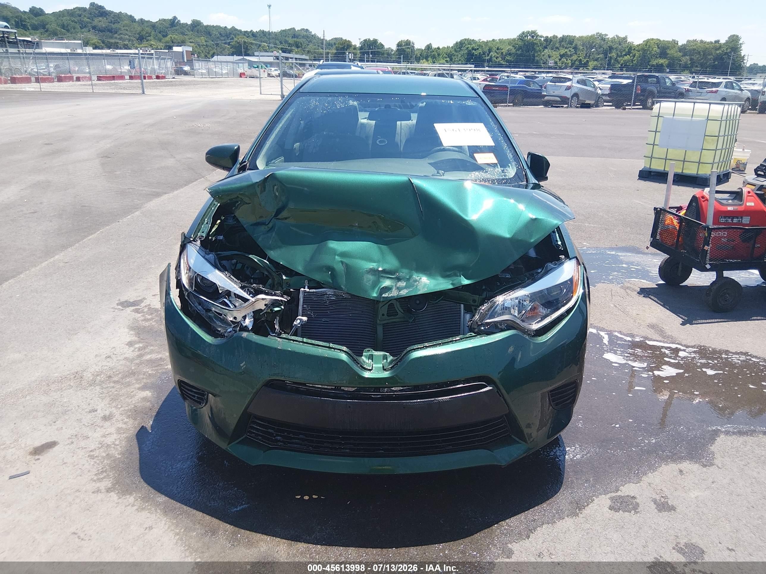 2014 Toyota Corolla Le Green vin: 5YFBURHE5EP015902