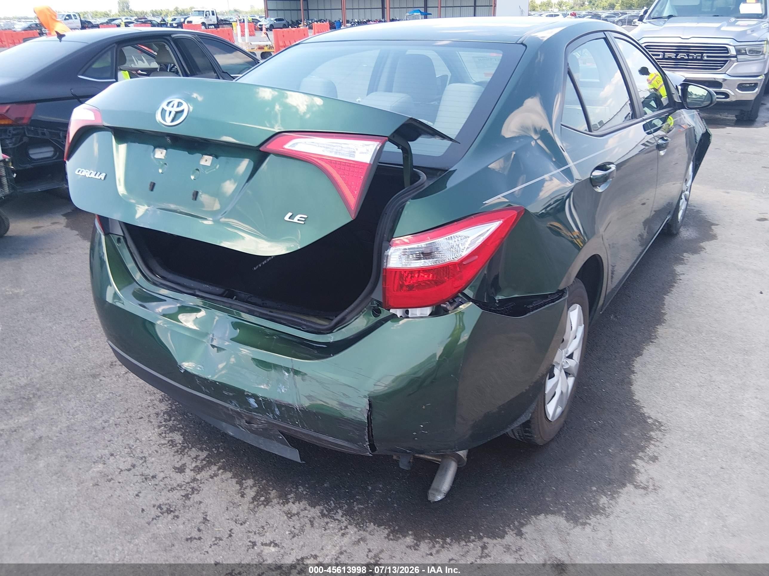 2014 Toyota Corolla Le Green vin: 5YFBURHE5EP015902