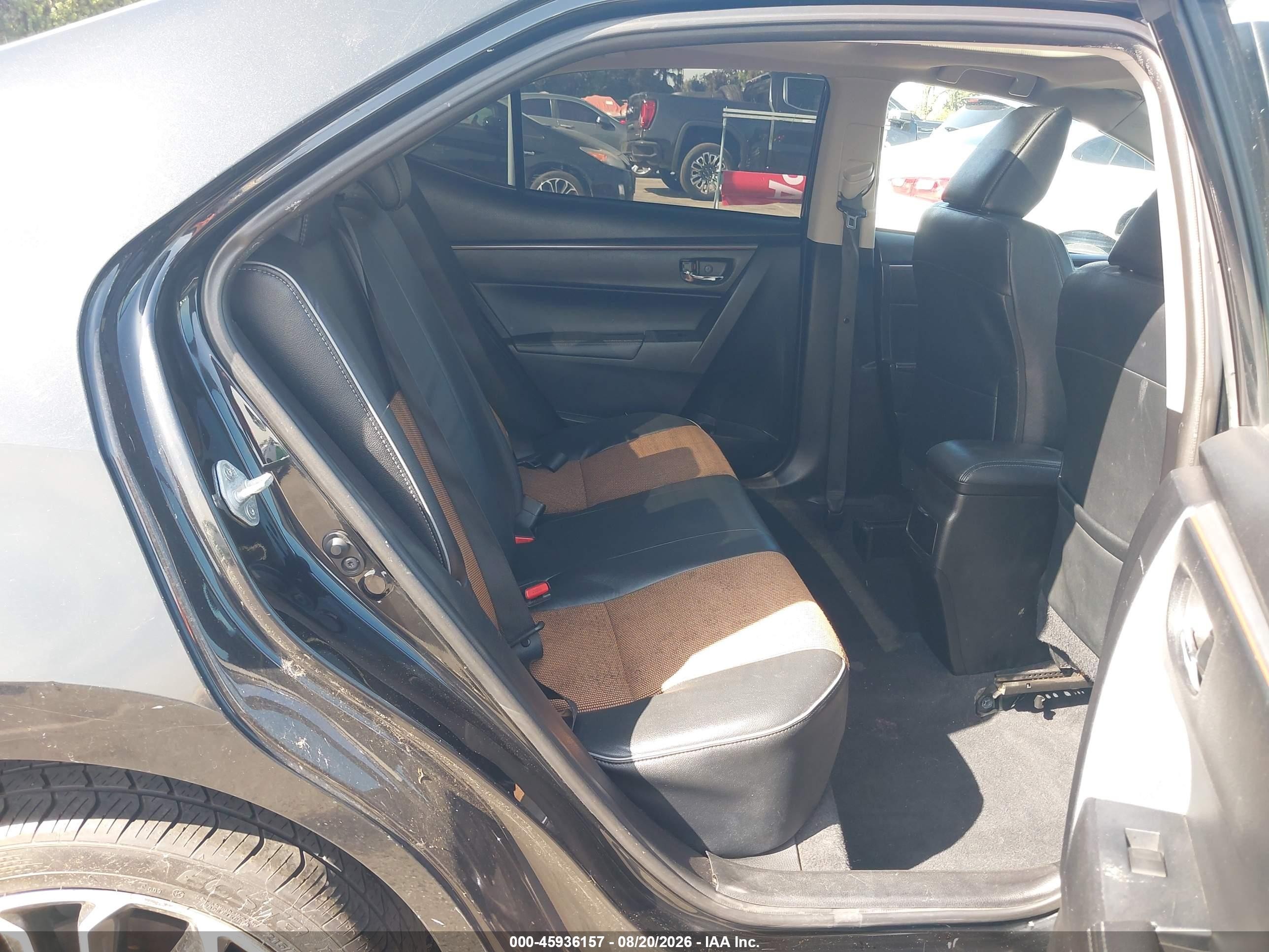 2014 Toyota Corolla S Plus Black vin: 5YFBURHE5EP017715