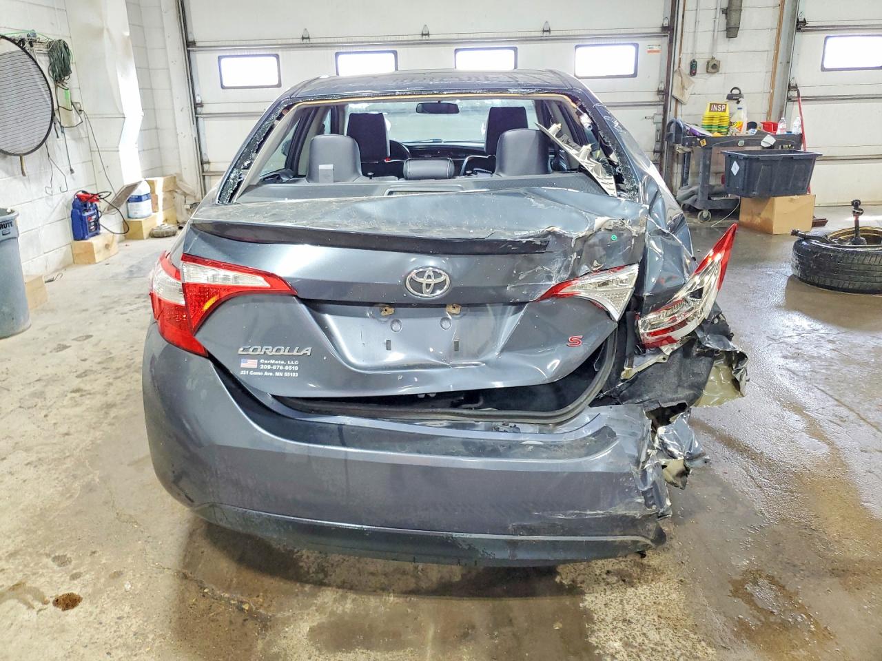 2014 Toyota Corolla S Plus Gray vin: 5YFBURHE5EP021408