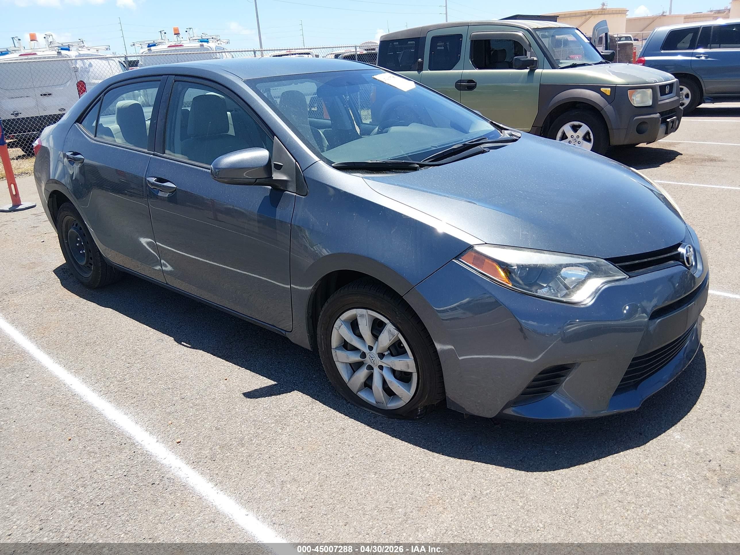 2014 Toyota Corolla L/le/le Plus/le Premium/s/s Plus/s Premium Dark Blue vin: 5YFBURHE5EP031632