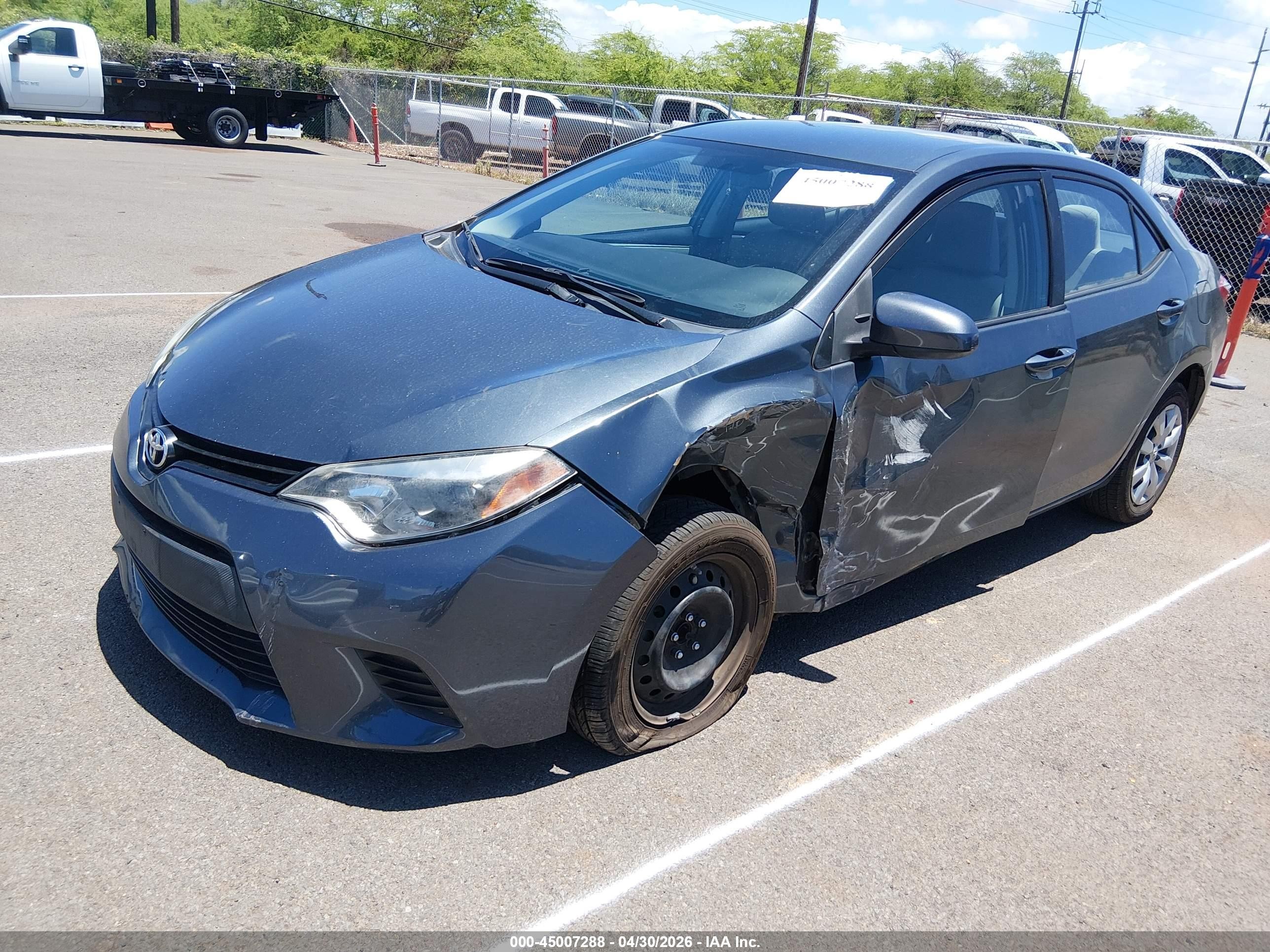 2014 Toyota Corolla L/le/le Plus/le Premium/s/s Plus/s Premium Dark Blue vin: 5YFBURHE5EP031632